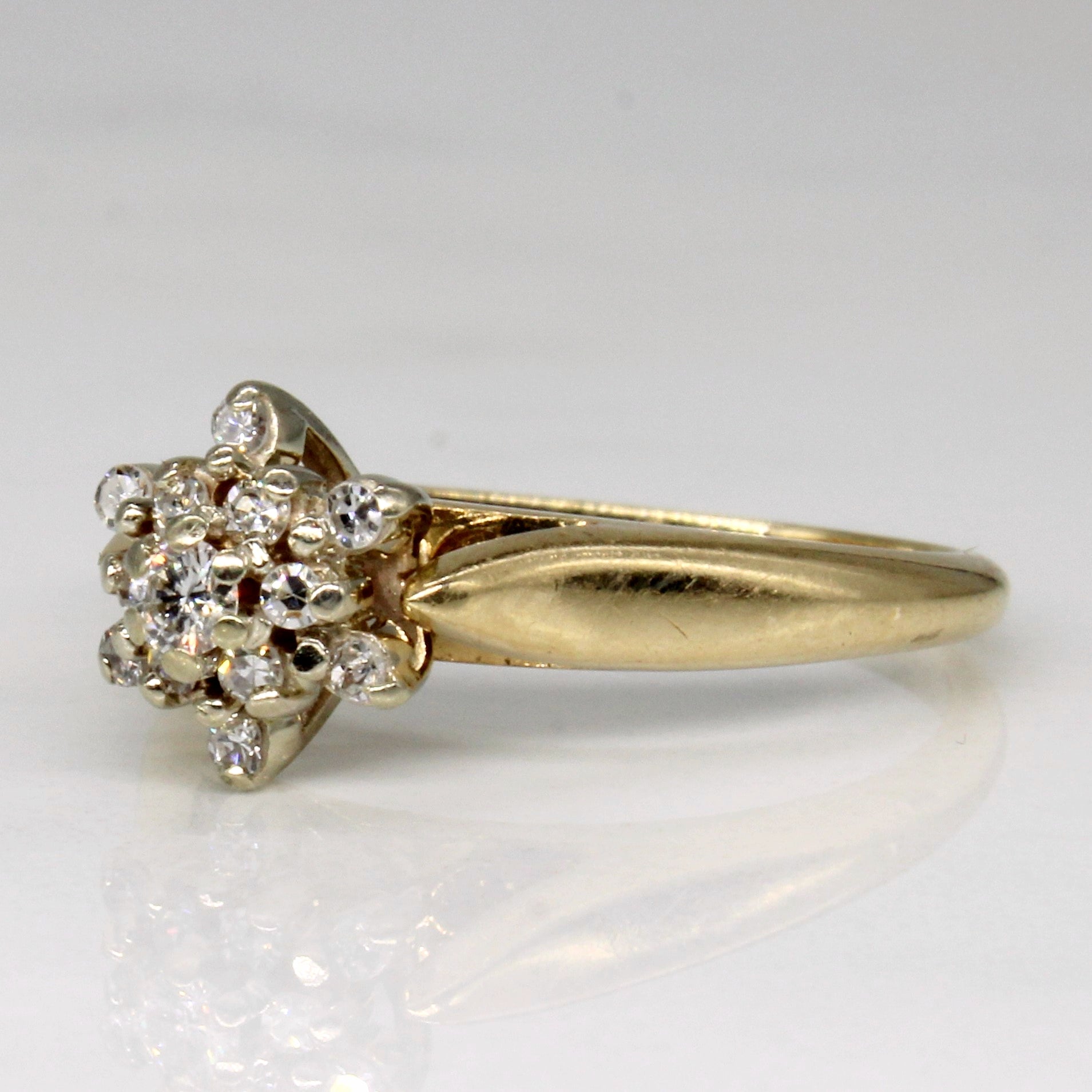 Cathedral Diamond Cluster Ring | 0.12ctw | SZ 4.5 |
