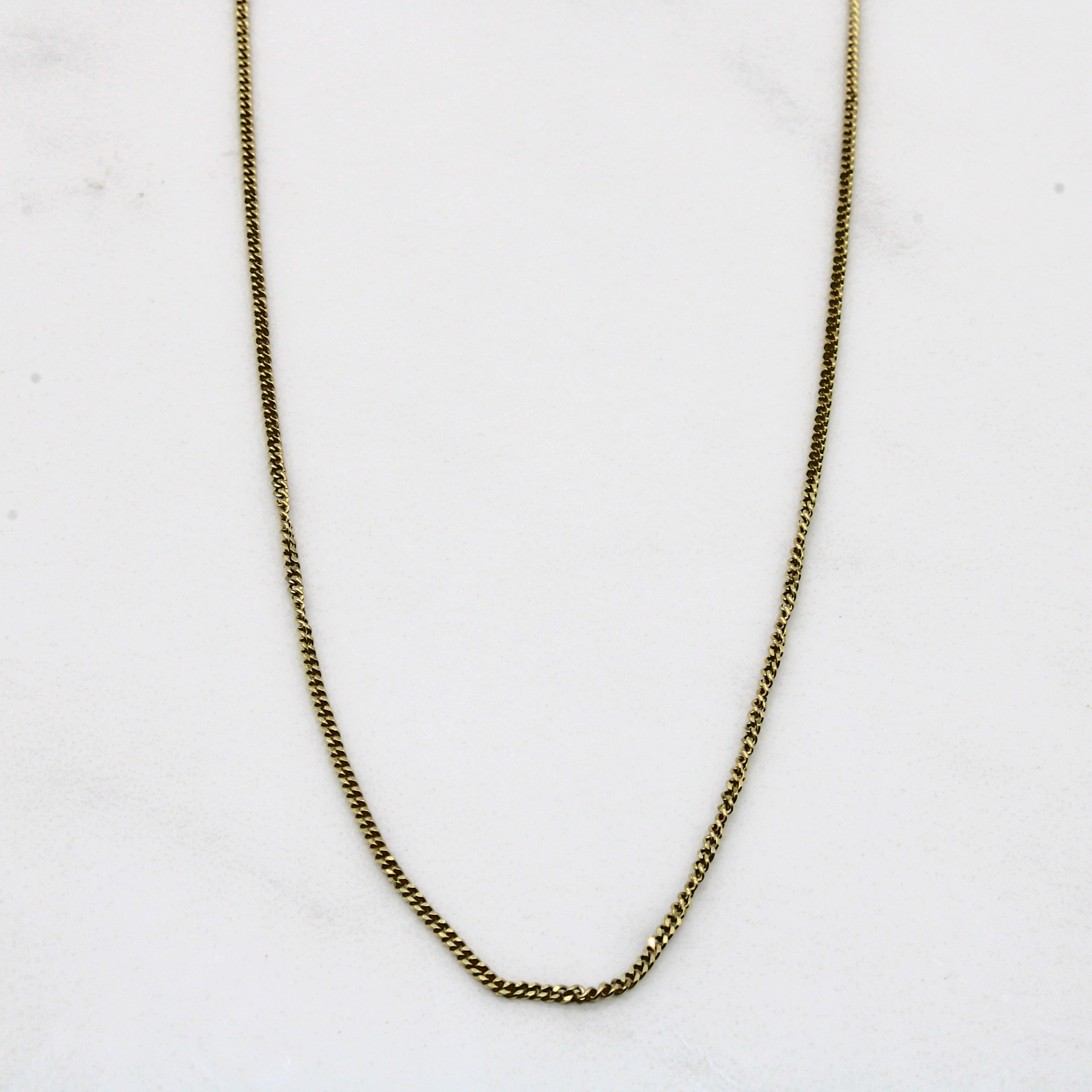 14k Yellow Gold Curb Chain | 15" |