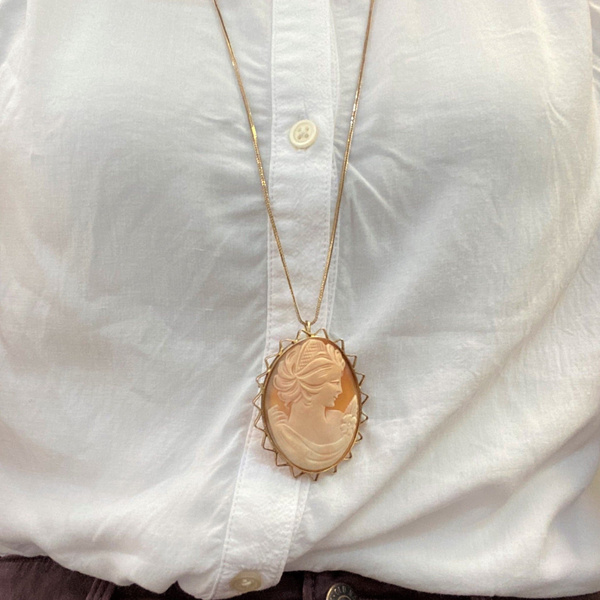 Convertible Cameo Pendant Brooch Circa 1930's