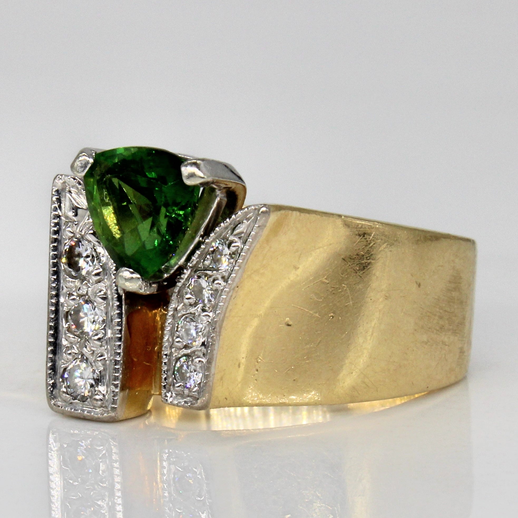 Tourmaline & Diamond Cocktail Ring | 0.80ct, 0.22ctw | SZ 6 |