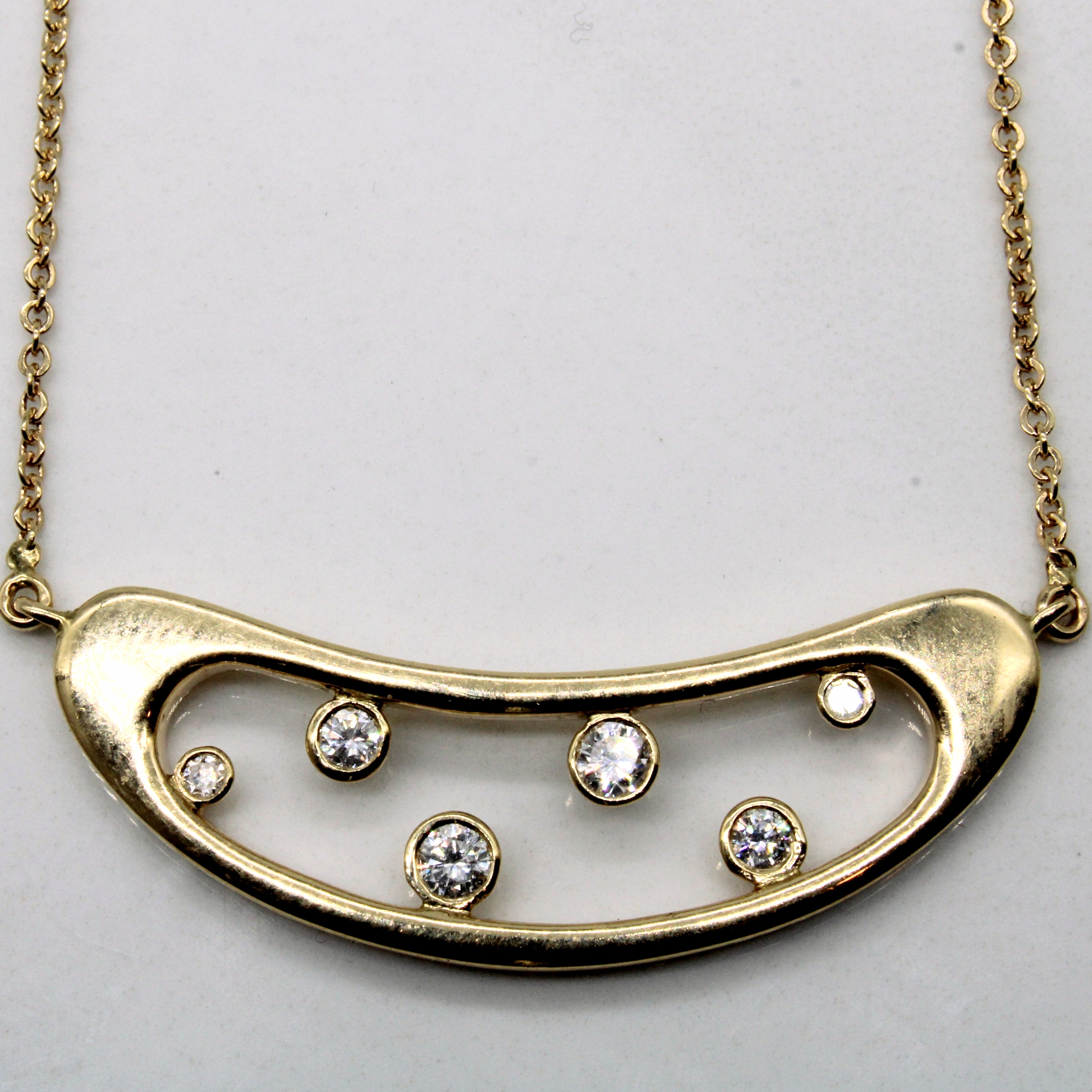 Diamond Abstract Pendant Necklace | 0.28ctw | 16" |