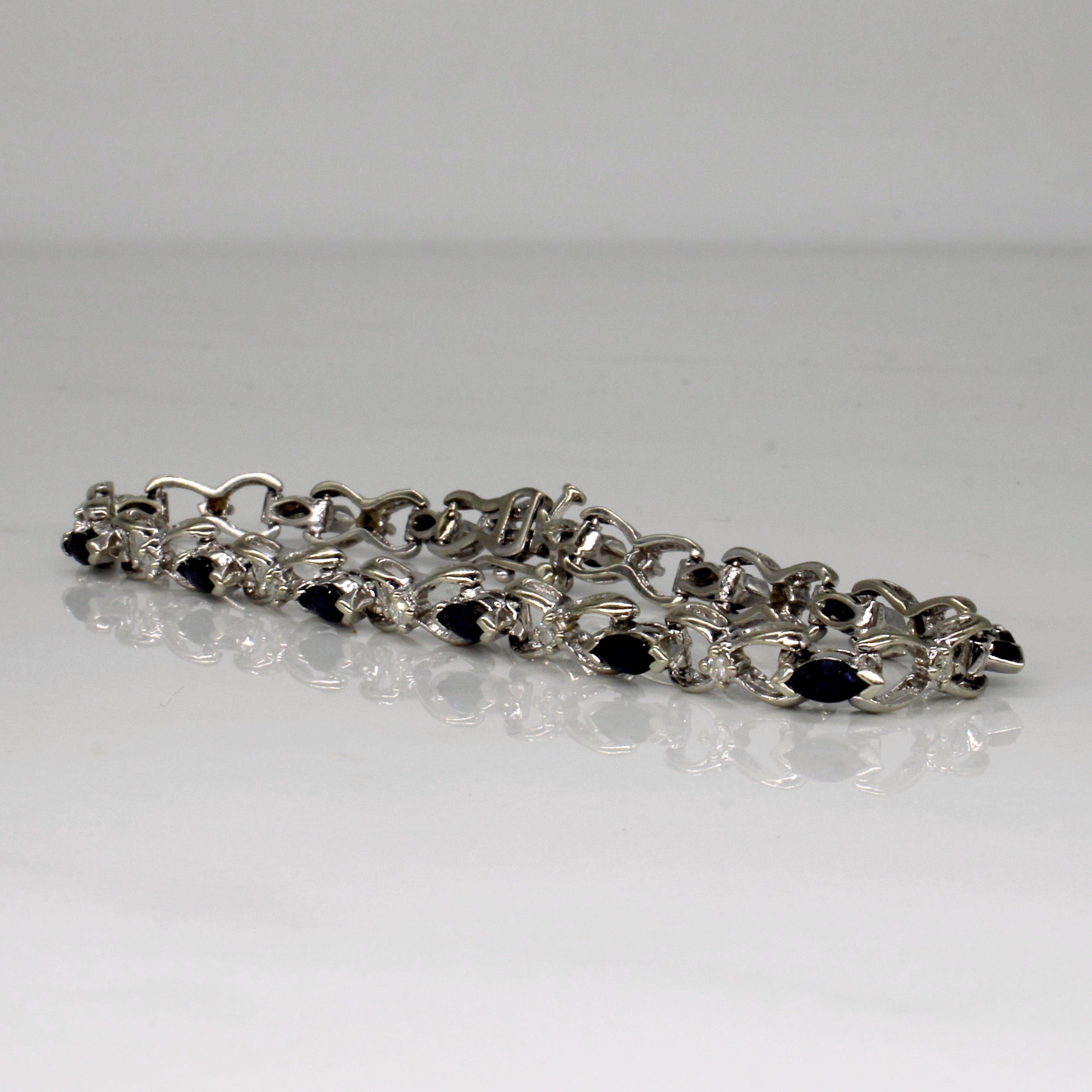 Sapphire & Diamond Bracelet | 1.69ctw, 0.26ctw | 7" |