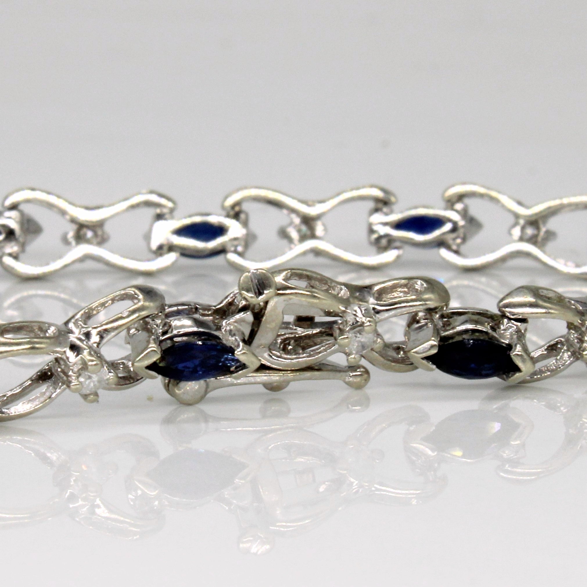 Sapphire & Diamond Bracelet | 1.69ctw, 0.26ctw | 7" |