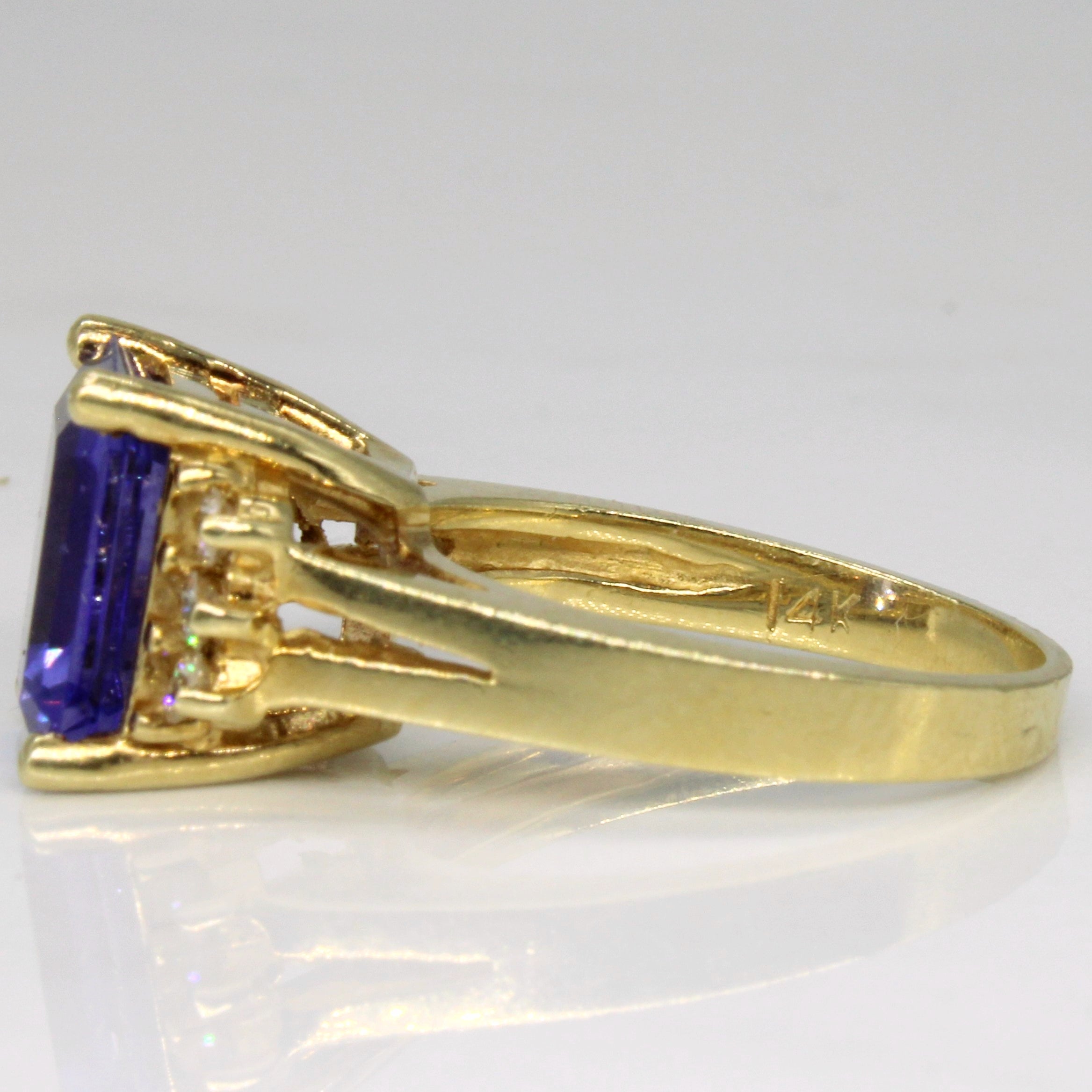 Tanzanite & Diamond Cocktail Ring | 3.10ct, 0.15ctw | SZ 6 |