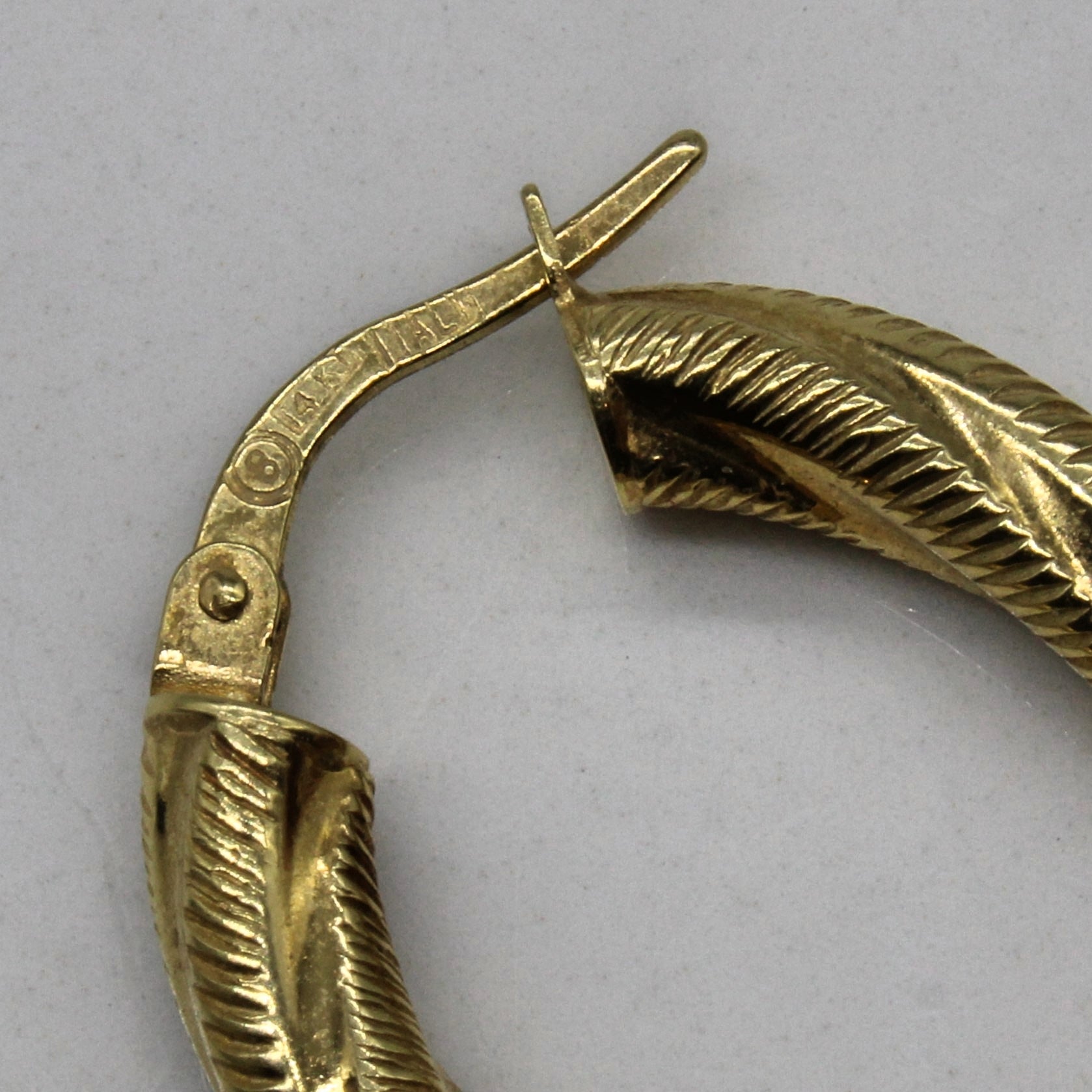 Twisted Patterned Oval Hoops |