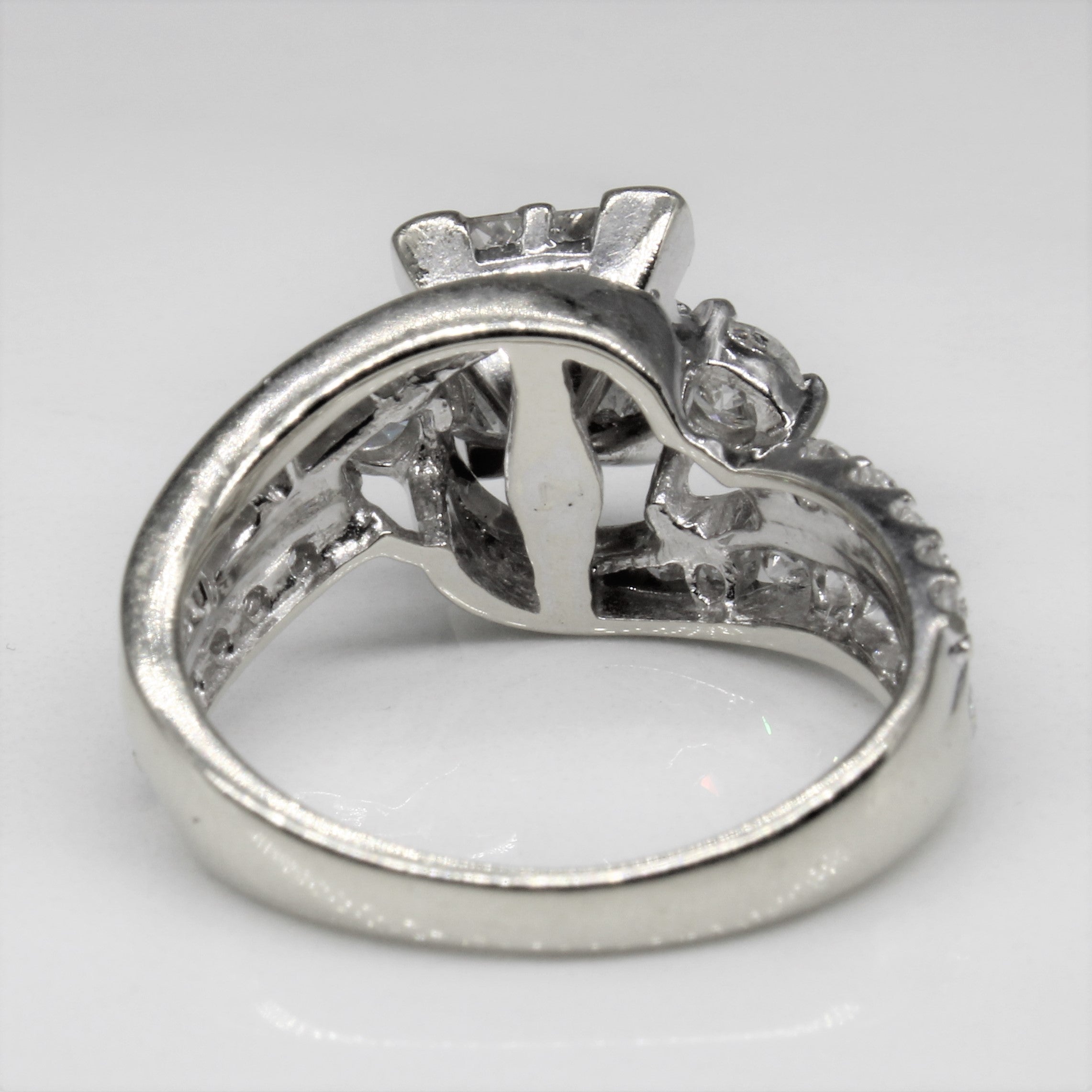 Diamond Cluster Bypass Ring | 1.25ctw | SZ 6 |