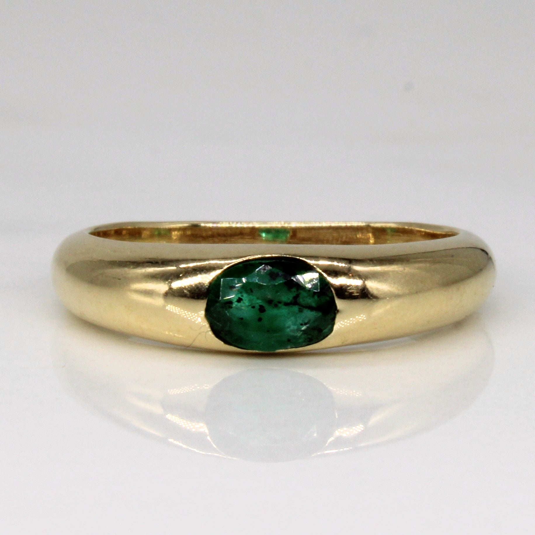 Bague sertie d'émeraudes | 0,40 ct | Taille 6 |