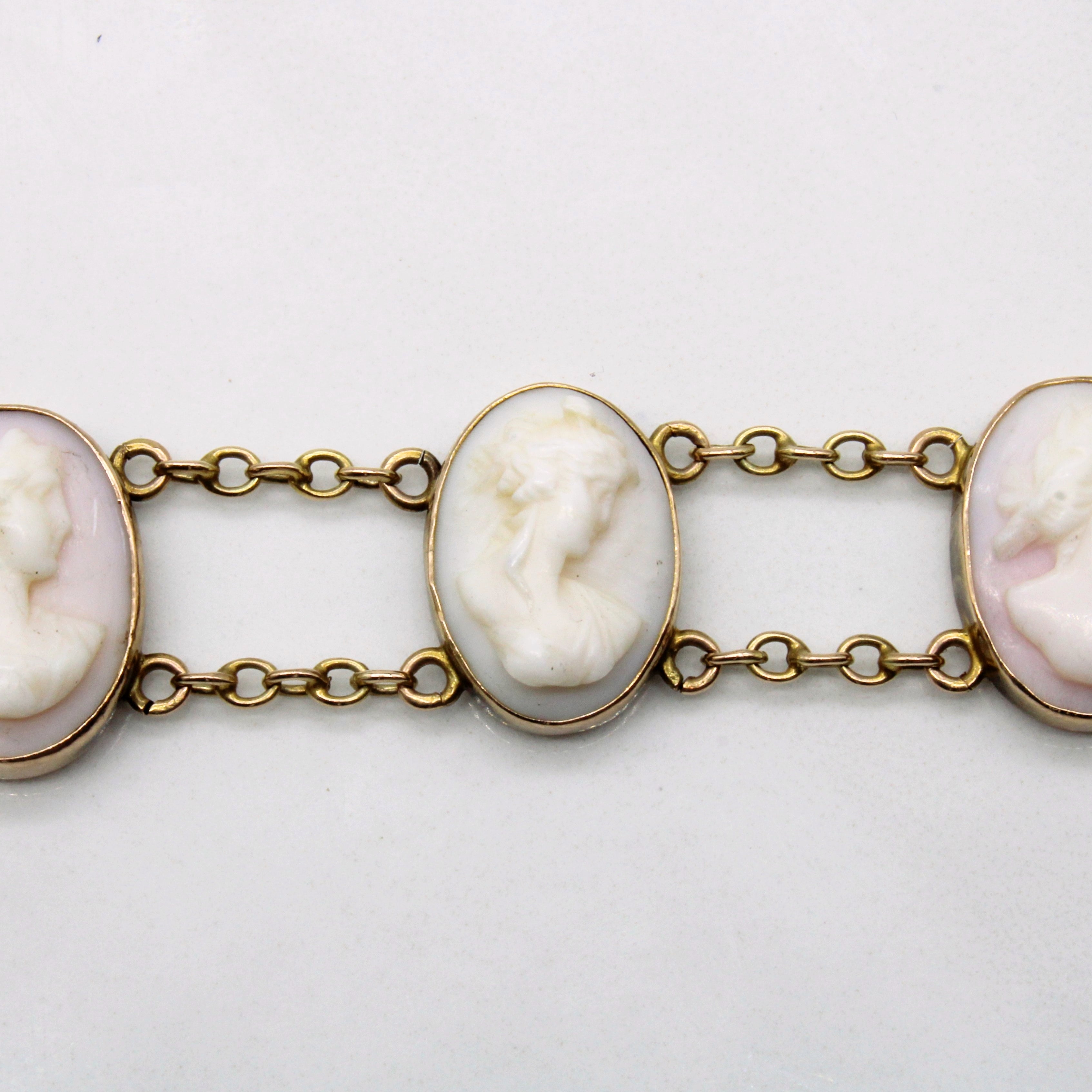 Celluloid Cameo Bracelet | 11.00ctw | 7" |