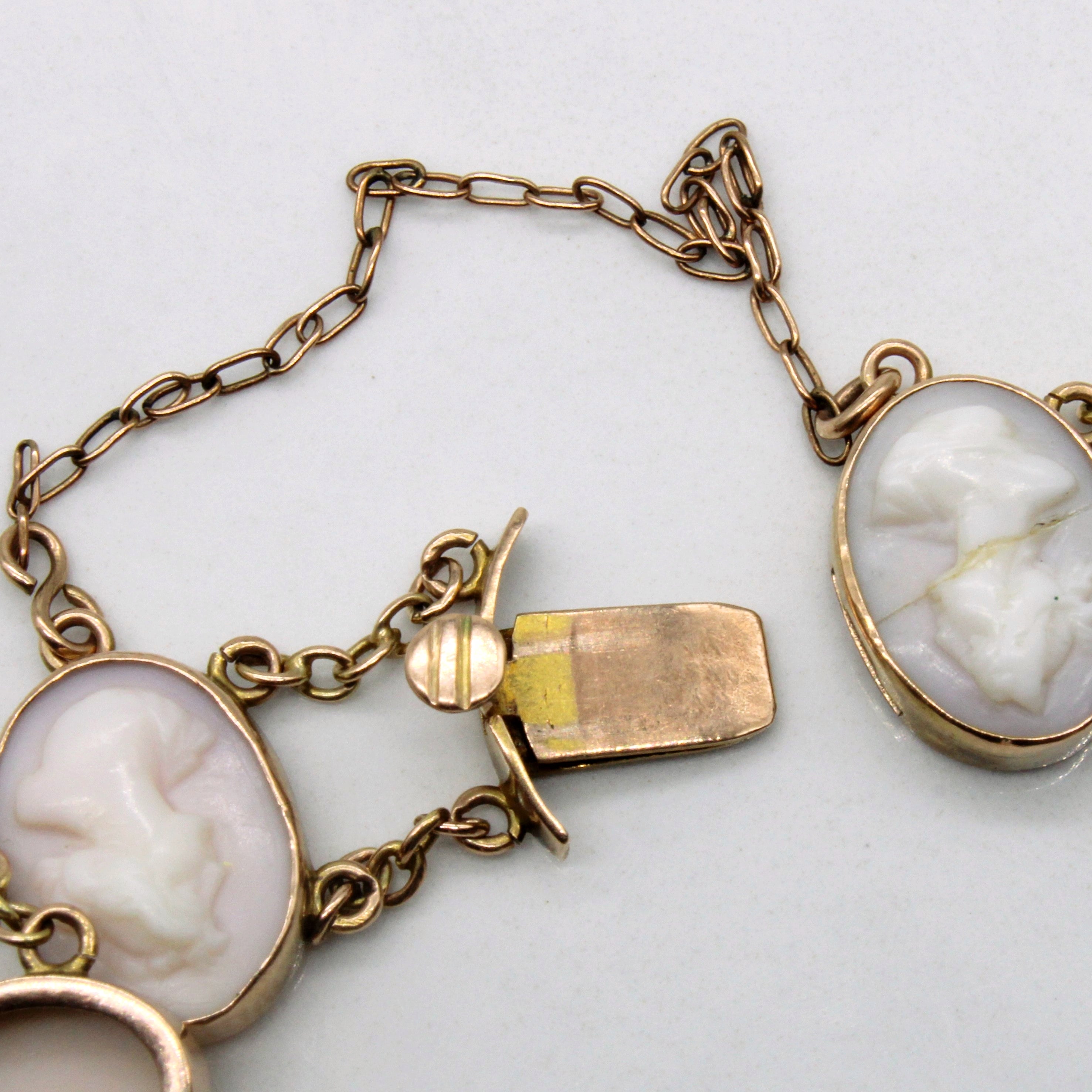 Celluloid Cameo Bracelet | 11.00ctw | 7" |