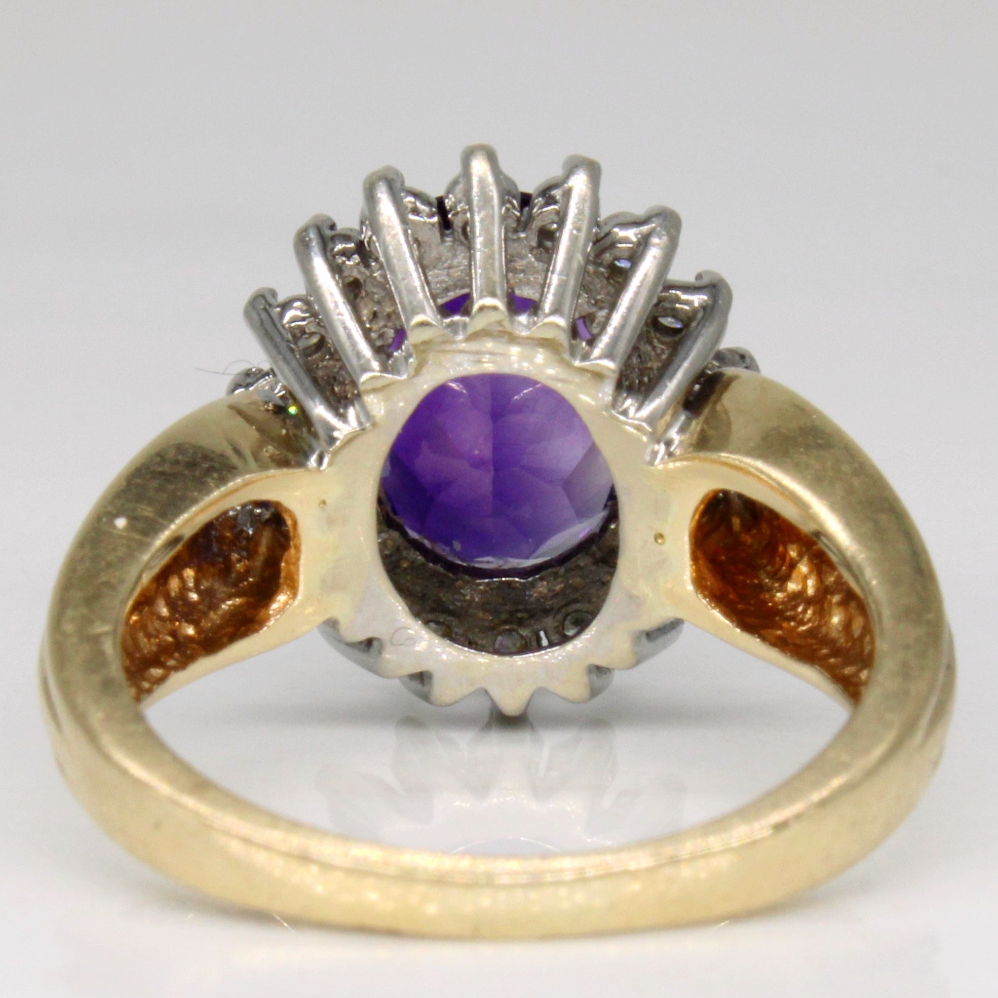 Amethyst & Diamond Cocktail Ring | 1.45ct, 0.18ctw | SZ 5.5 |