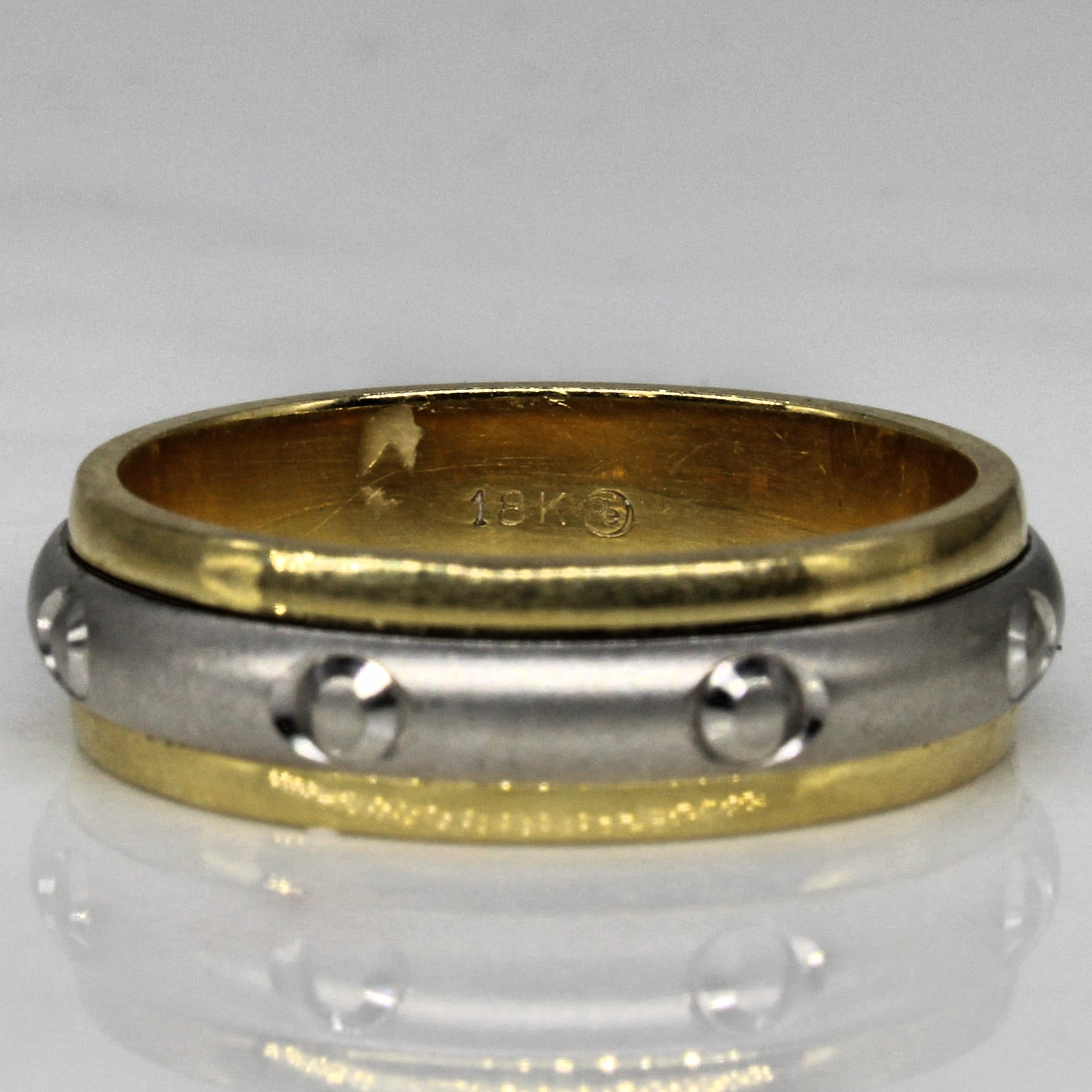 18k Two Tone Spinner Band | SZ 8.5 |