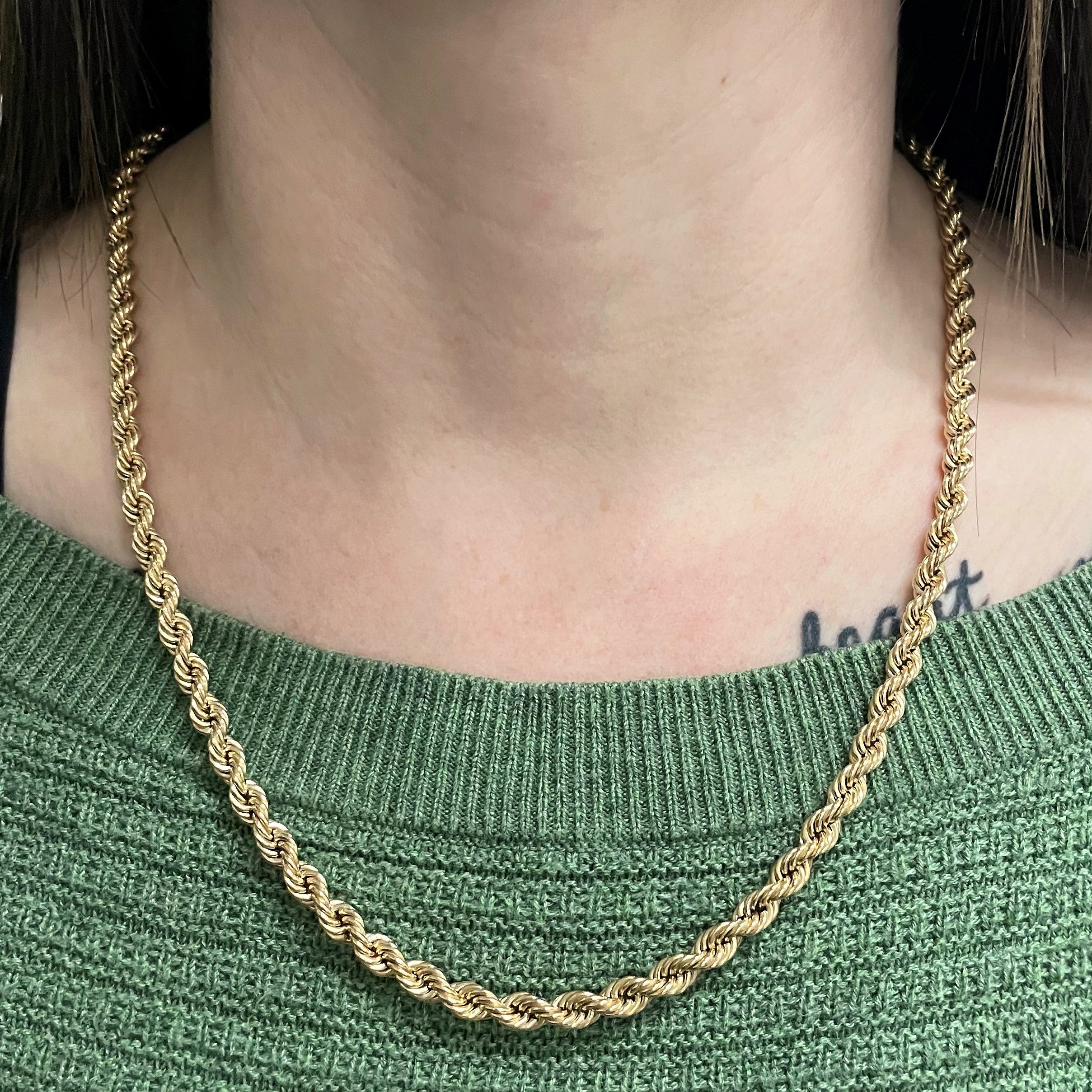10k Yellow Gold Rope Chain | 22" |