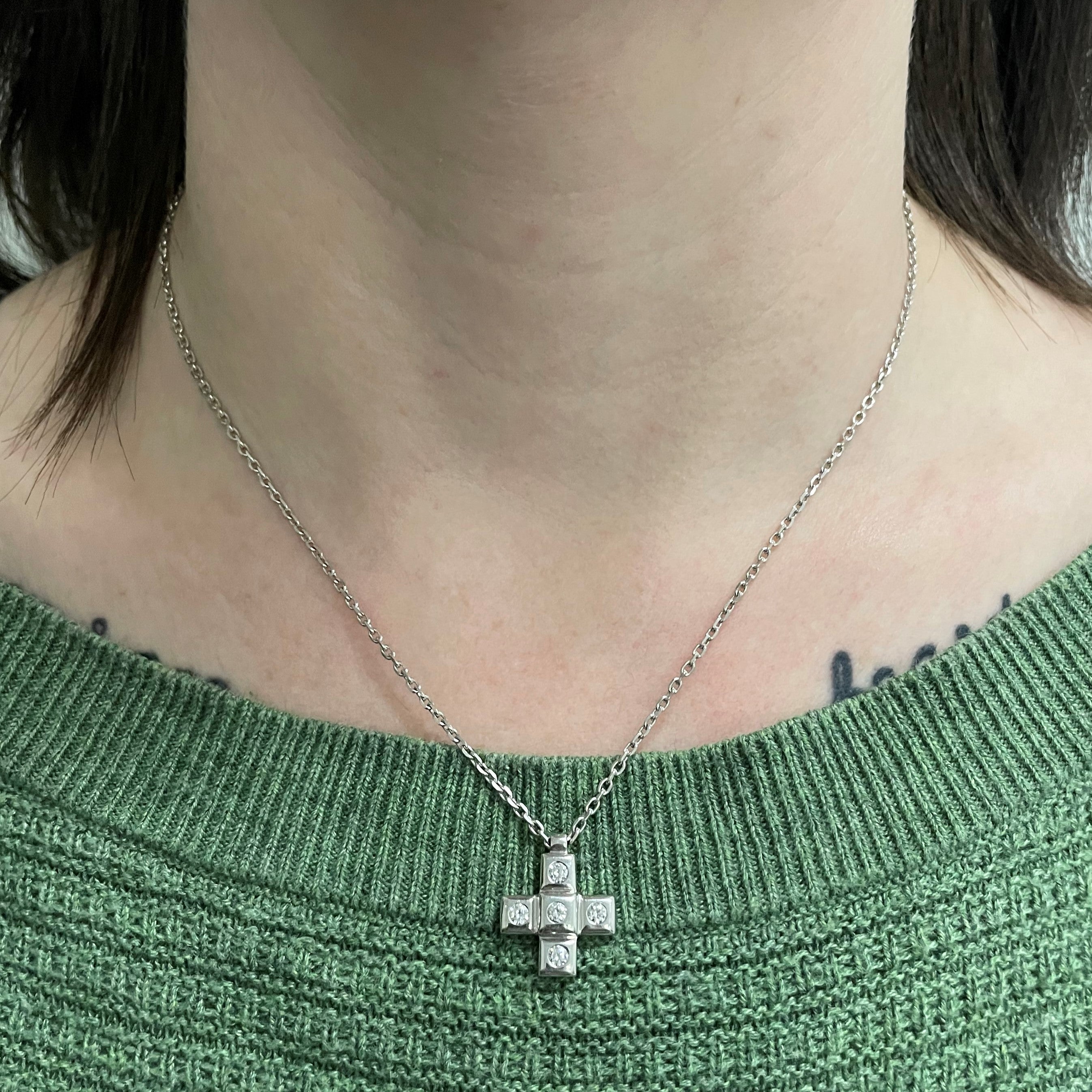 Millennium Hallmarked London Diamond Cross Necklace | 0.30ctw | 18" |