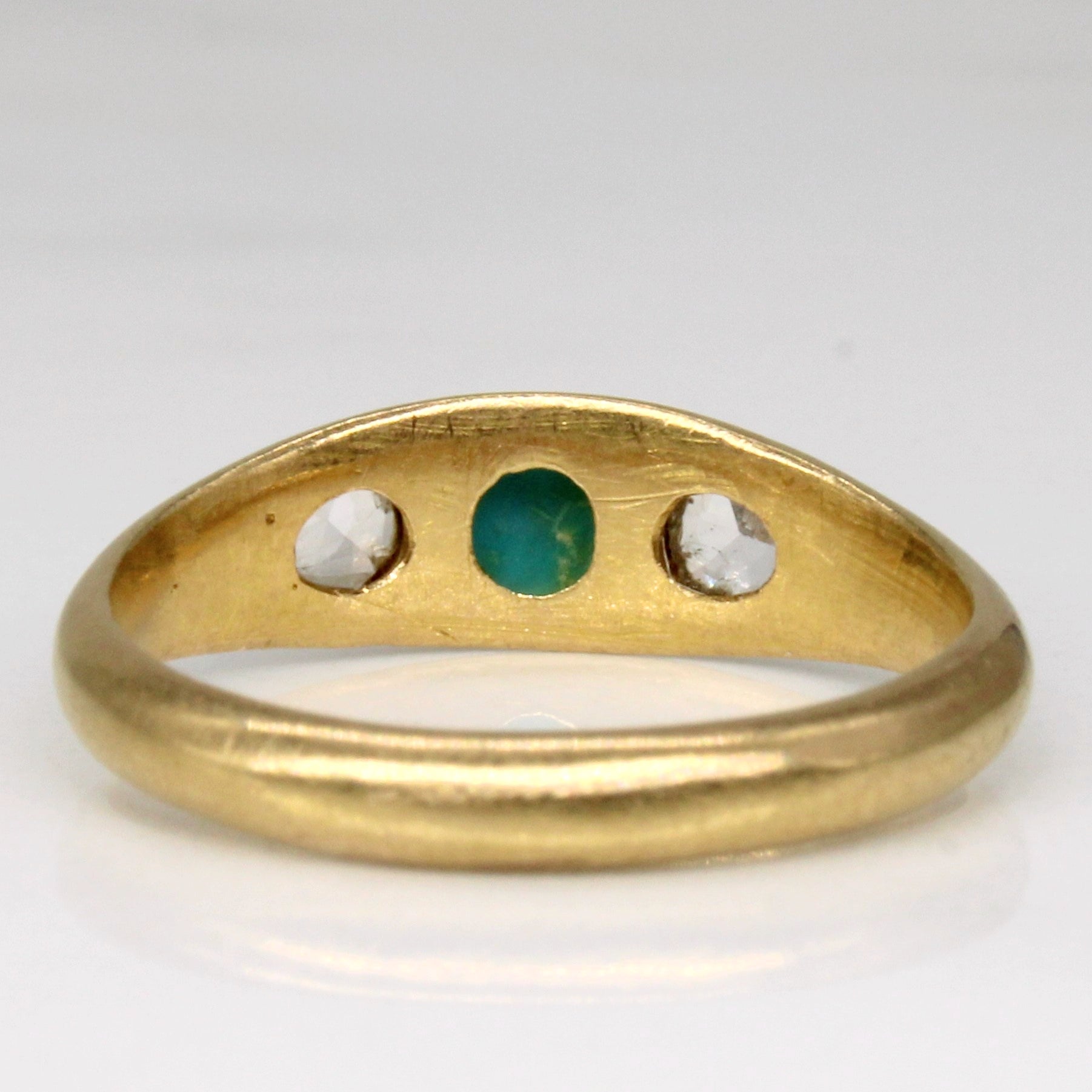 1936 Egyptian Diamond & Turquoise Ring | 0.14ctw, 0.13ct | SZ 4.25 |