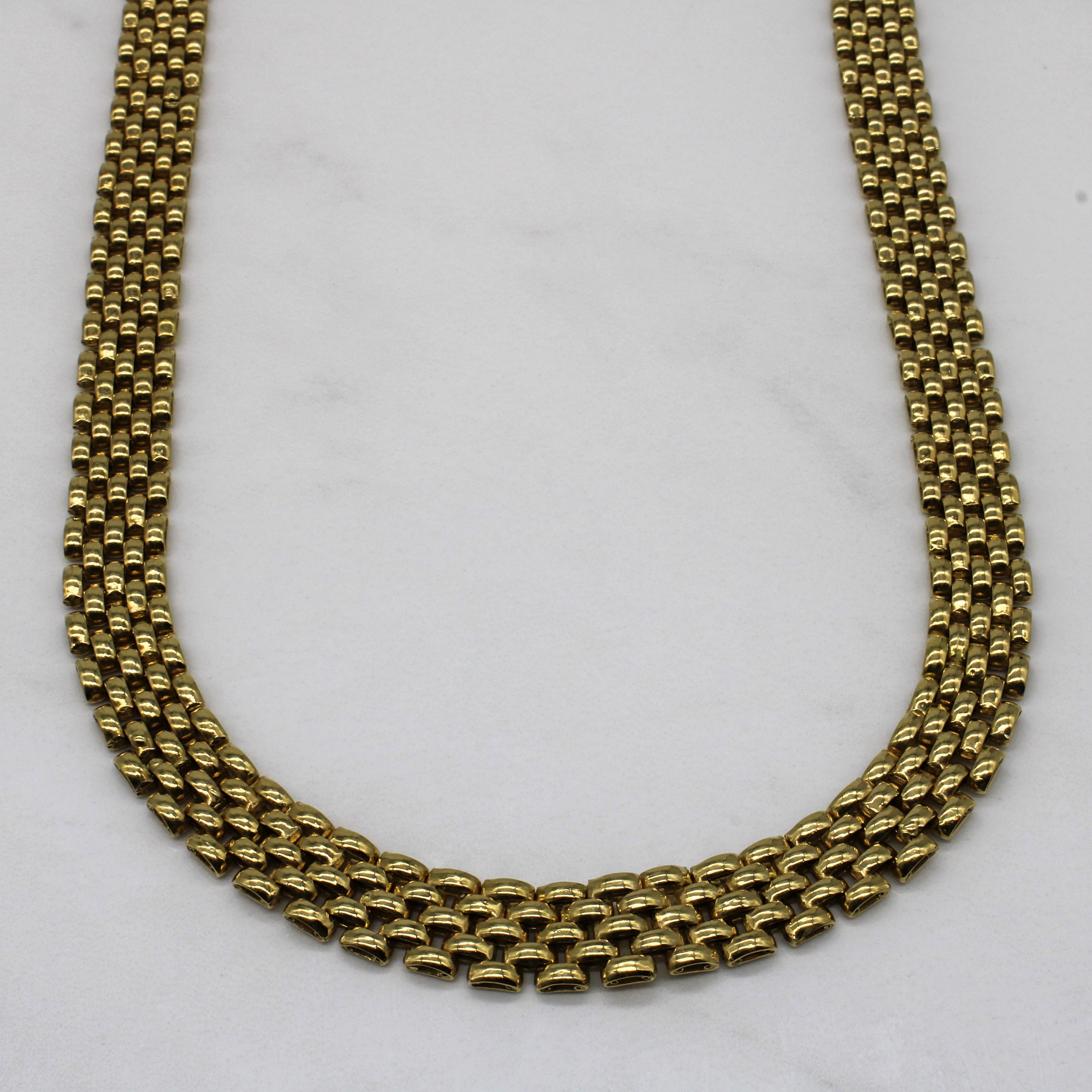 18k Yellow Gold Panther Chain | 18" |