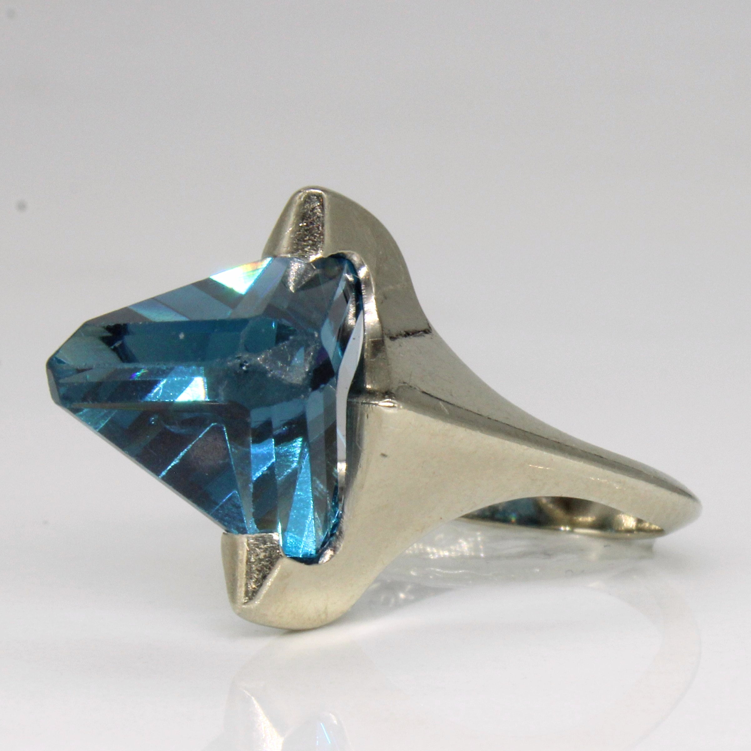 Custom Fancy Cut Synthetic Spinel Ring | 10.00ct | SZ 4.5 |