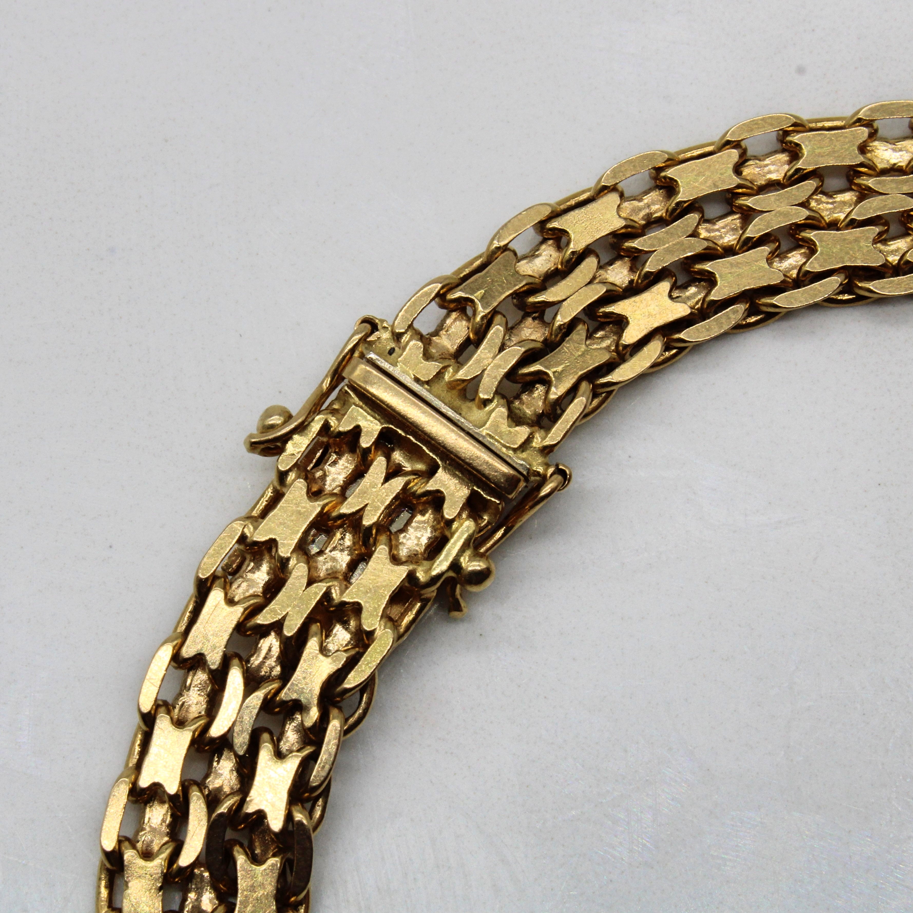 Yellow Gold Link Bracelet | 7.5" |