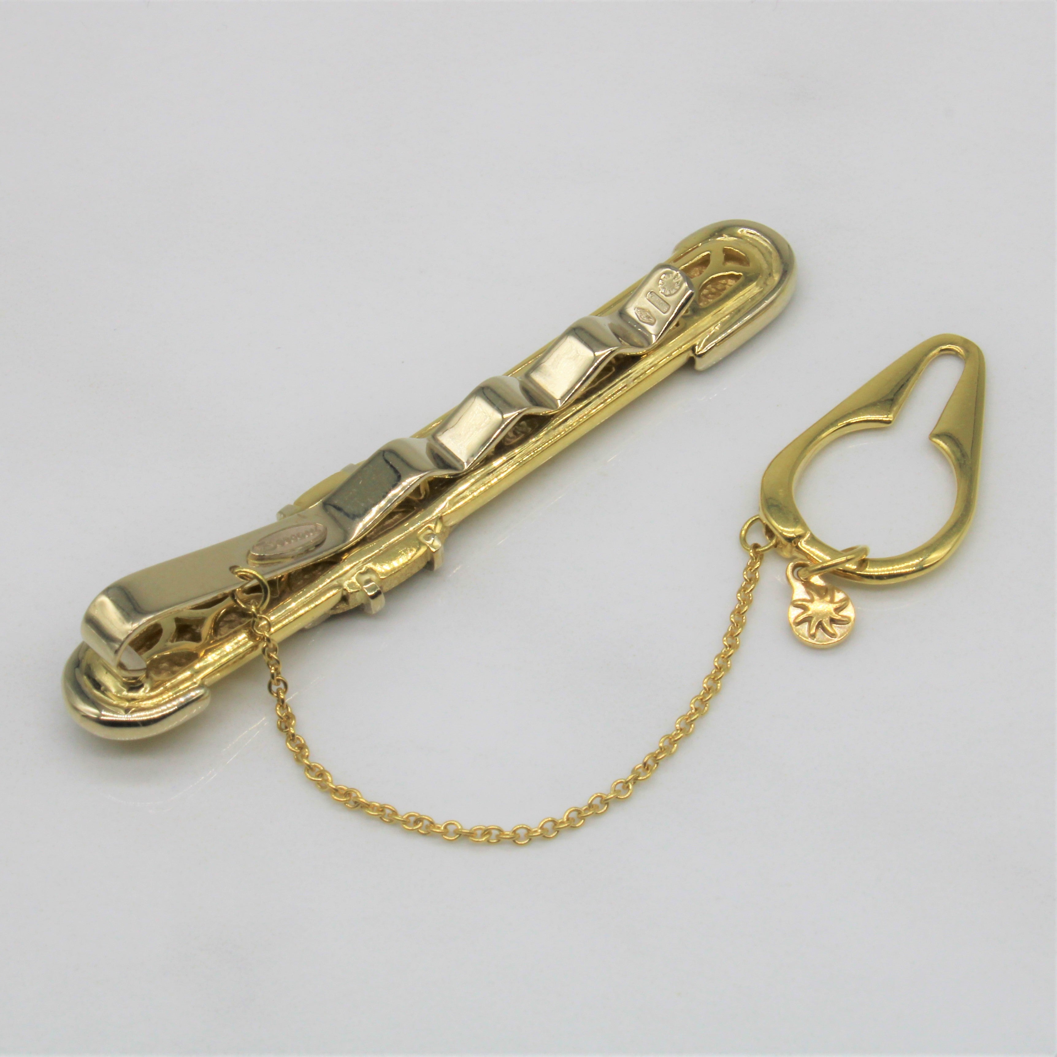 Bersani' Gold Tie Clip & Cufflinks Set |