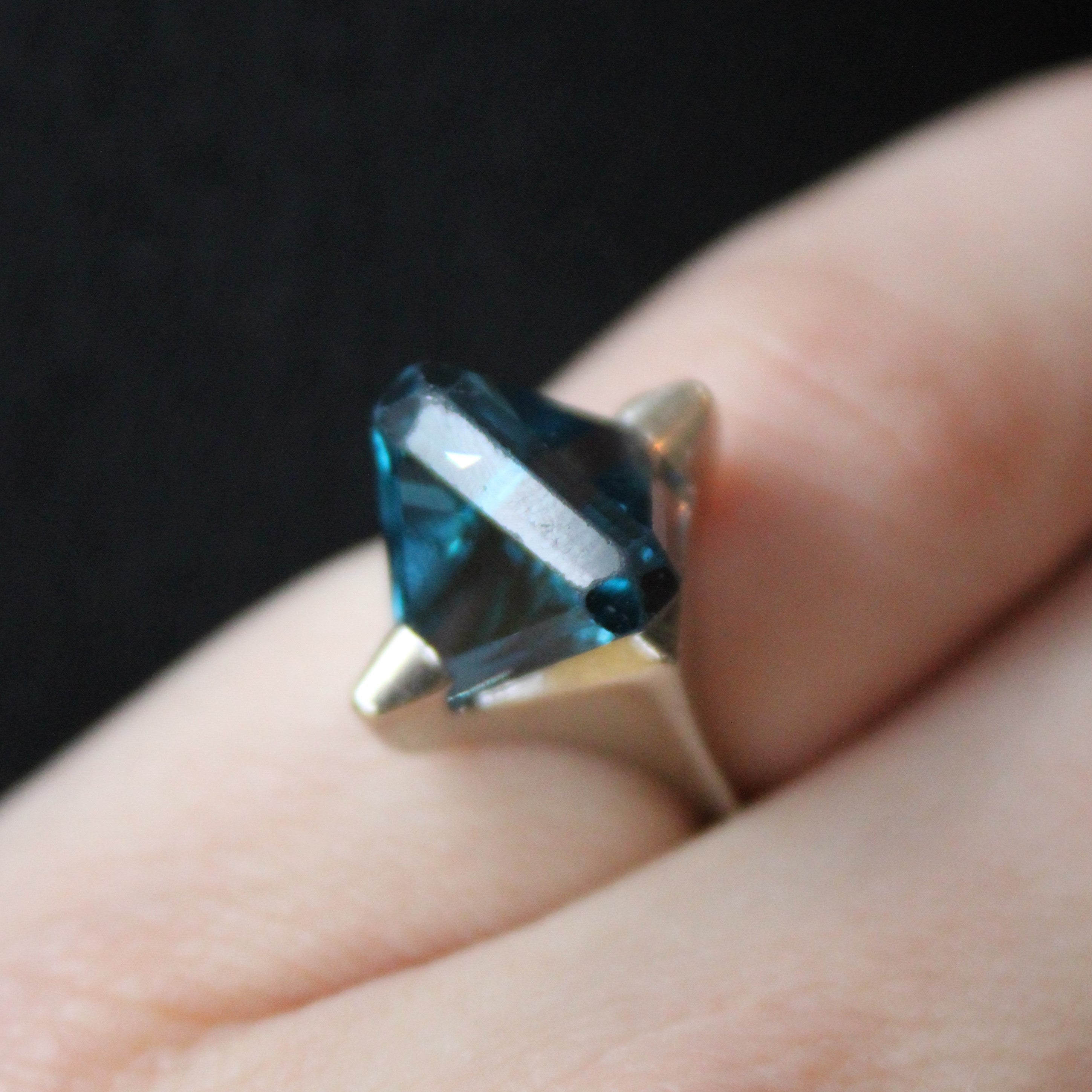 Custom Fancy Cut Synthetic Spinel Ring | 10.00ct | SZ 4.5 |