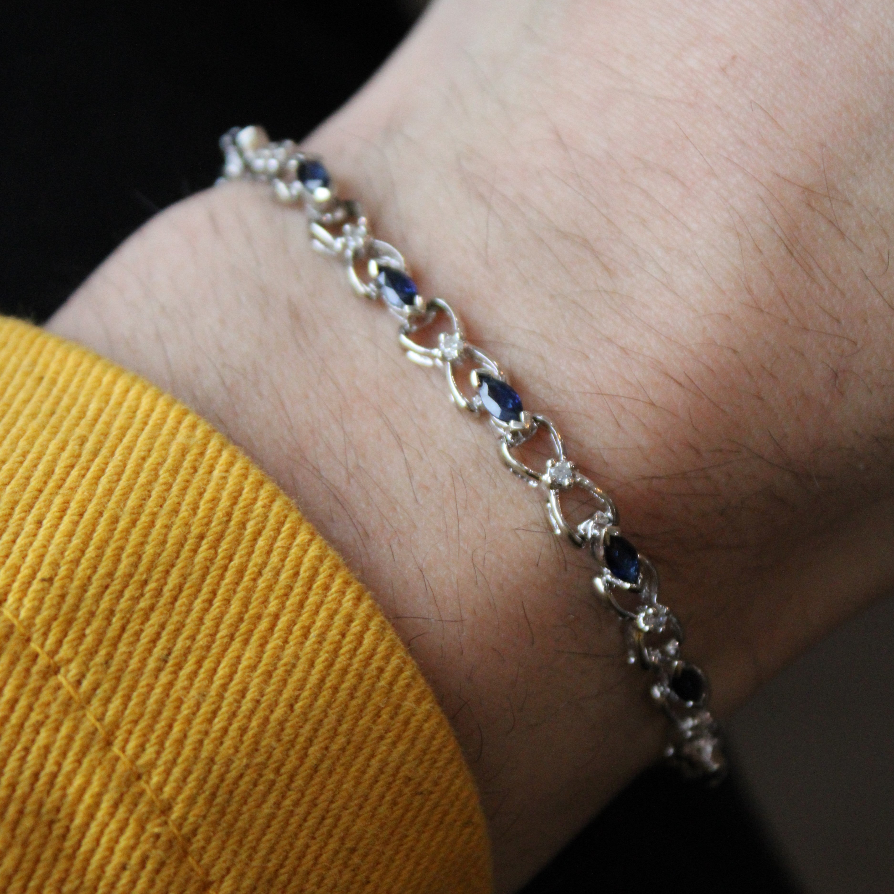 Sapphire & Diamond Bracelet | 1.69ctw, 0.26ctw | 7" |