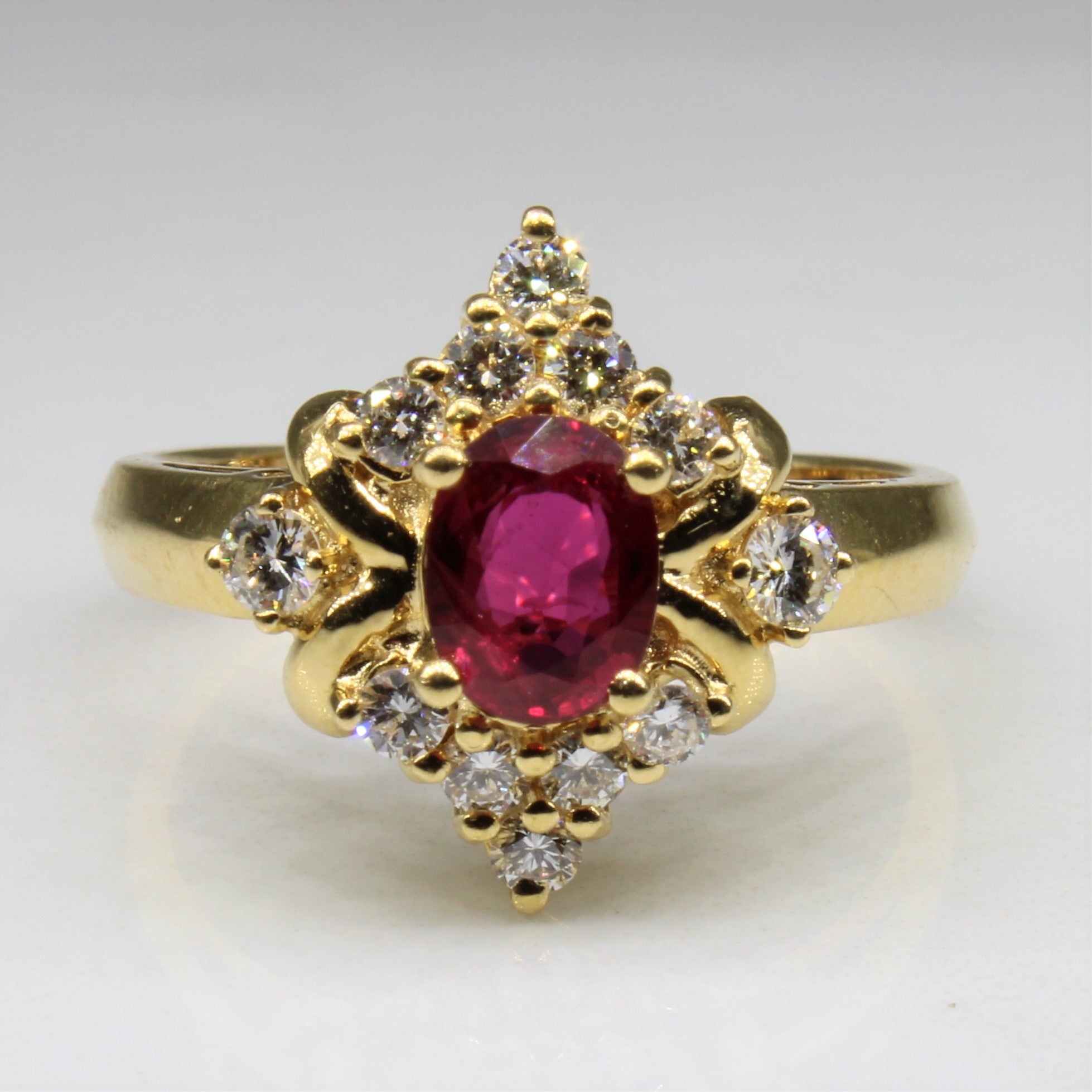 Ruby & Diamond Engagement Ring | 0.82ct, 0.40ctw | SZ 6.25 |