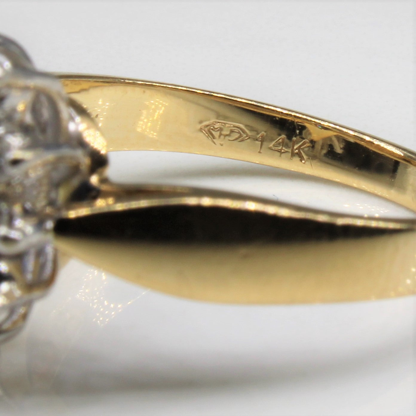 Pear Cut Sapphire & Diamond Cocktail Ring | 0.80ct, 0.18ctw | SZ 5.75 |