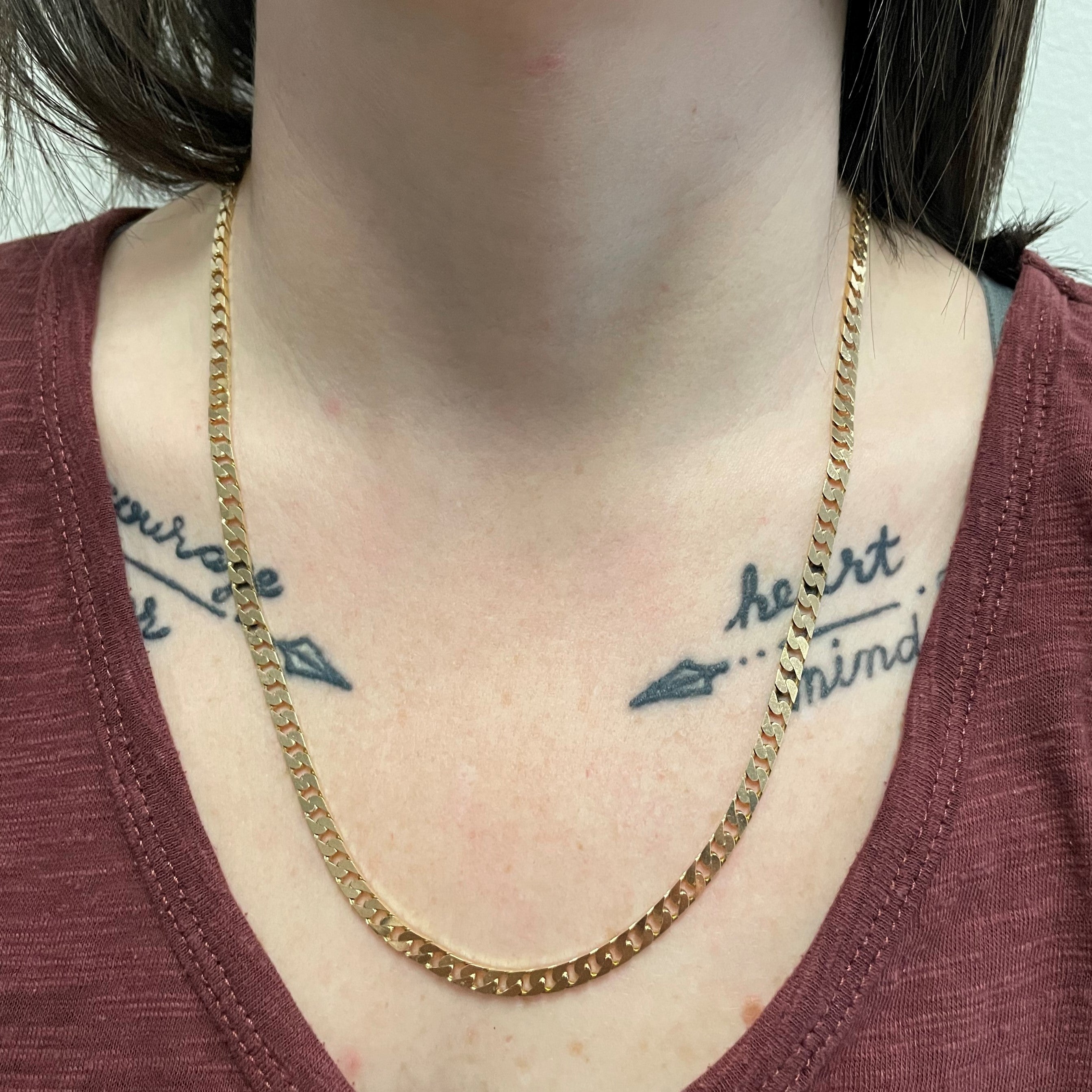 10k Yellow Gold Curb Link Chain | 23" |