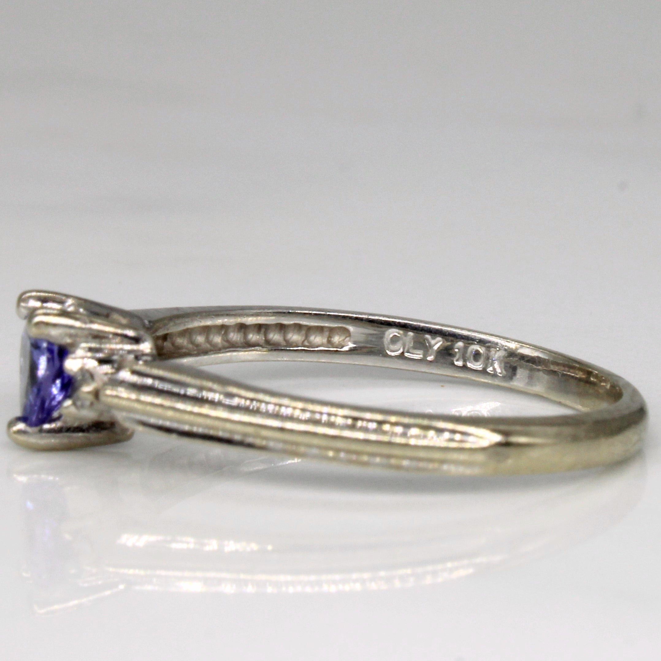 Tanzanite Heart & Diamond Ring | 0.26ct, 0.02ctw | SZ 6.25 |