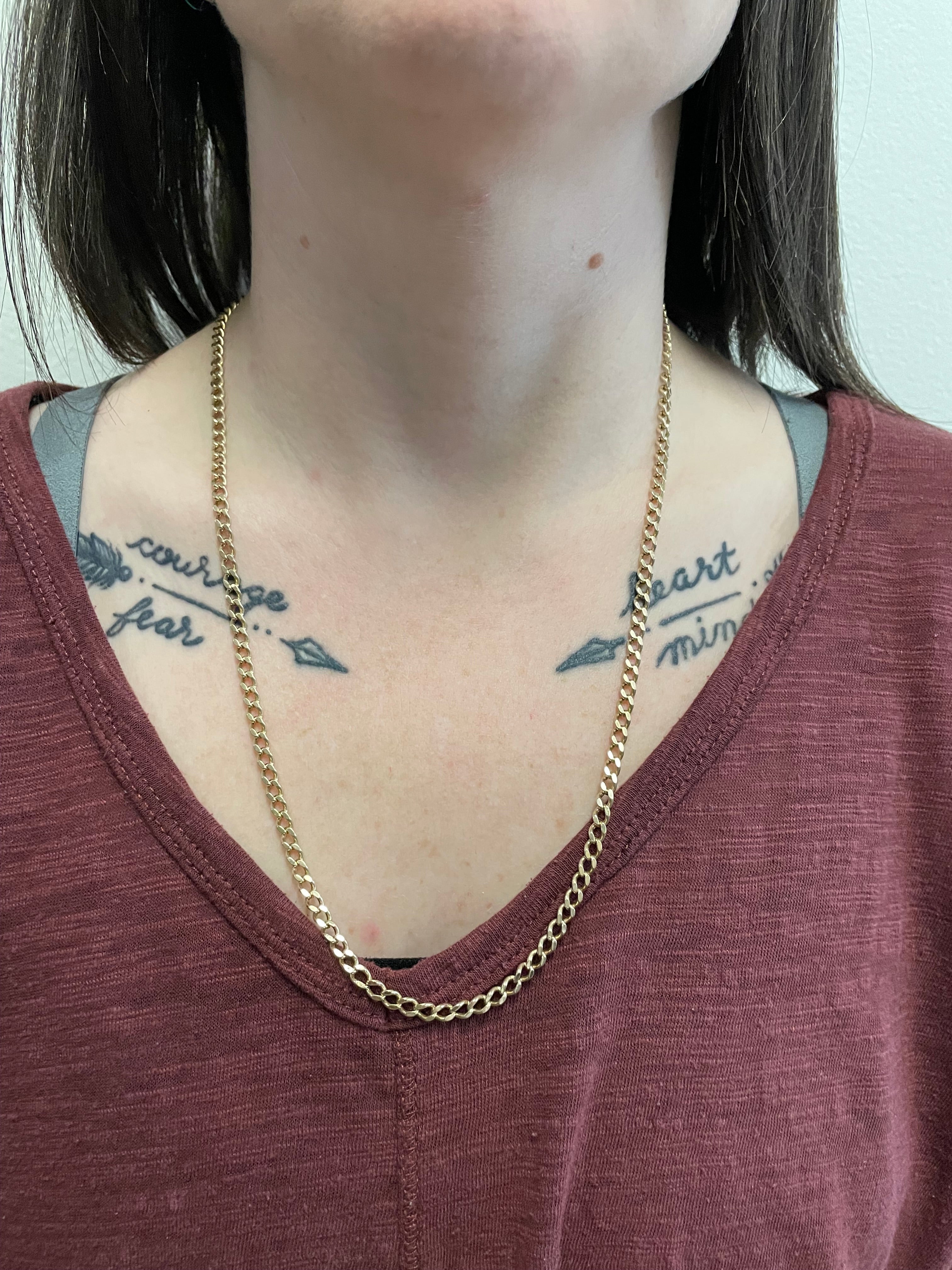 10k Yellow Gold Curb Chain | 23" |