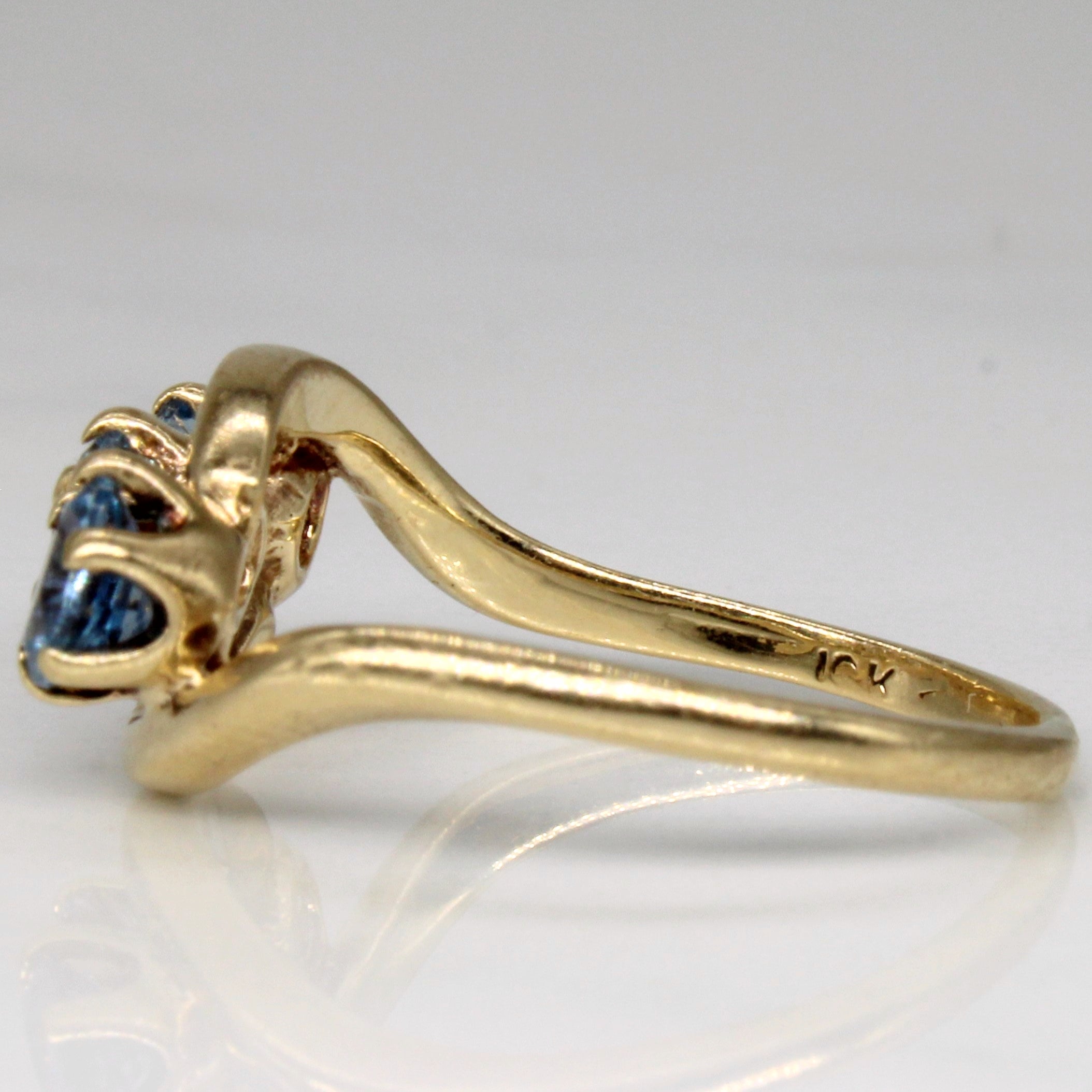 Synthetic Spinel Three Stone Ring | 1.05ctw | SZ 6.75 |