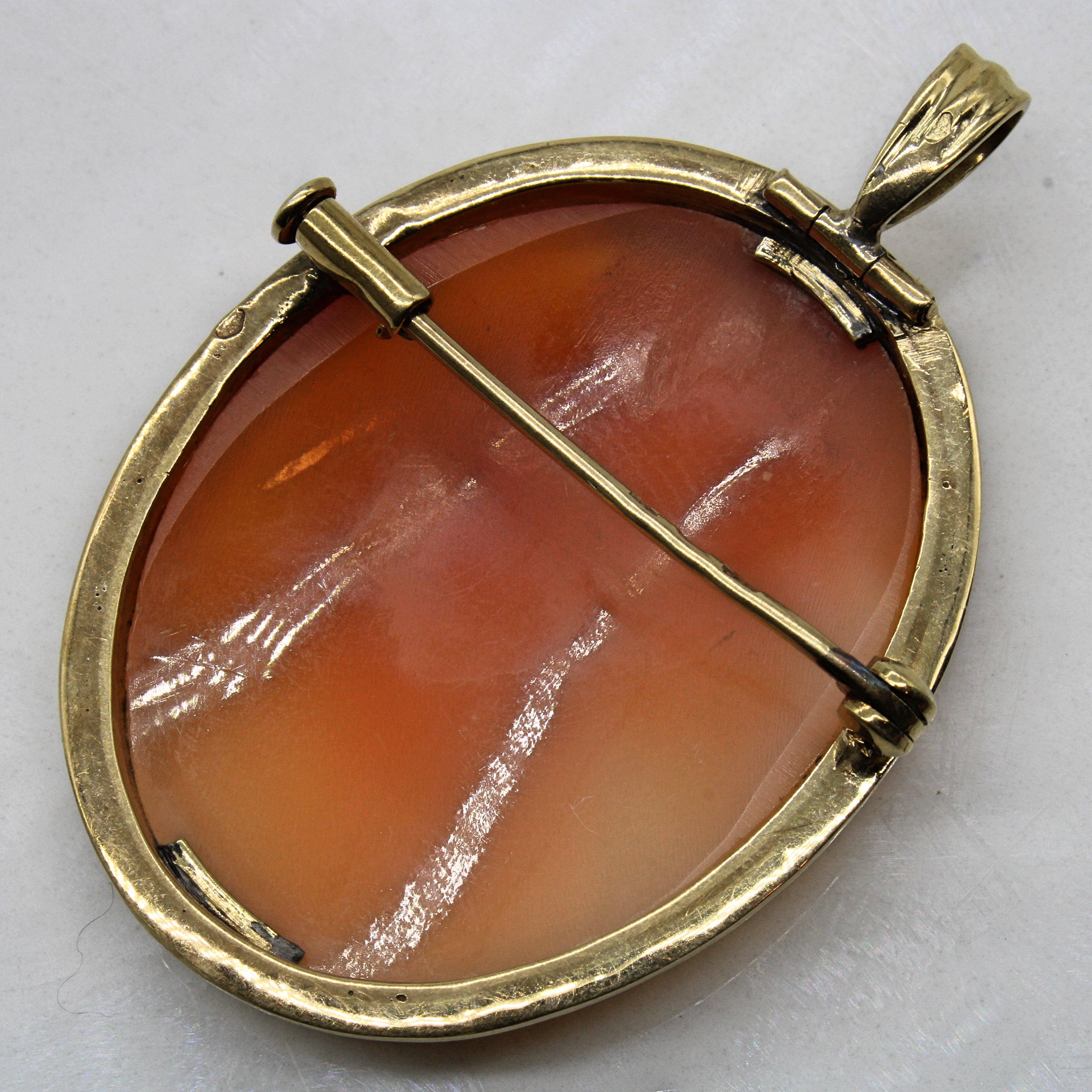 Seashell Cameo Convertible Pendant/Brooch | 16.20ct |
