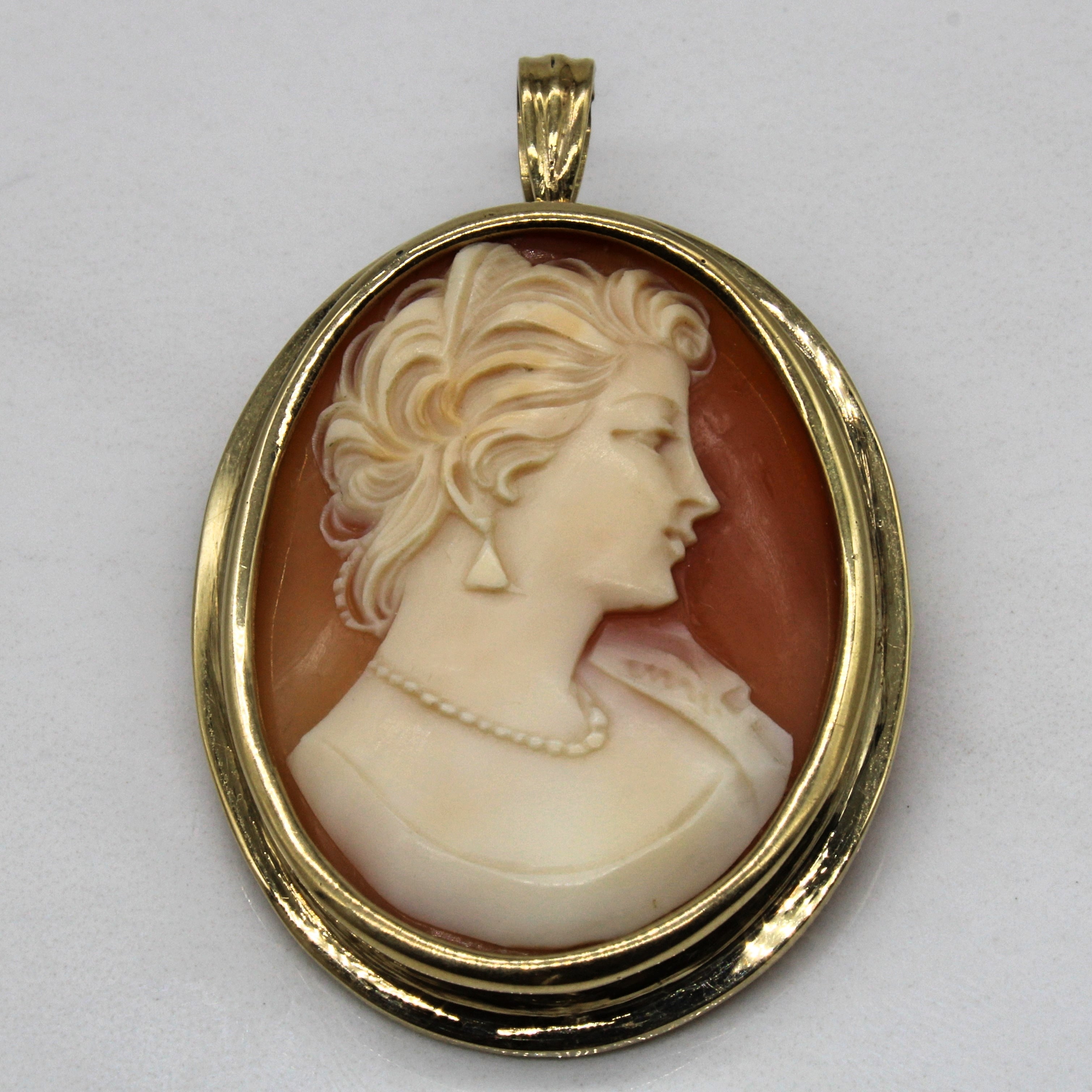 Seashell Cameo Convertible Pendant/Brooch | 16.20ct |