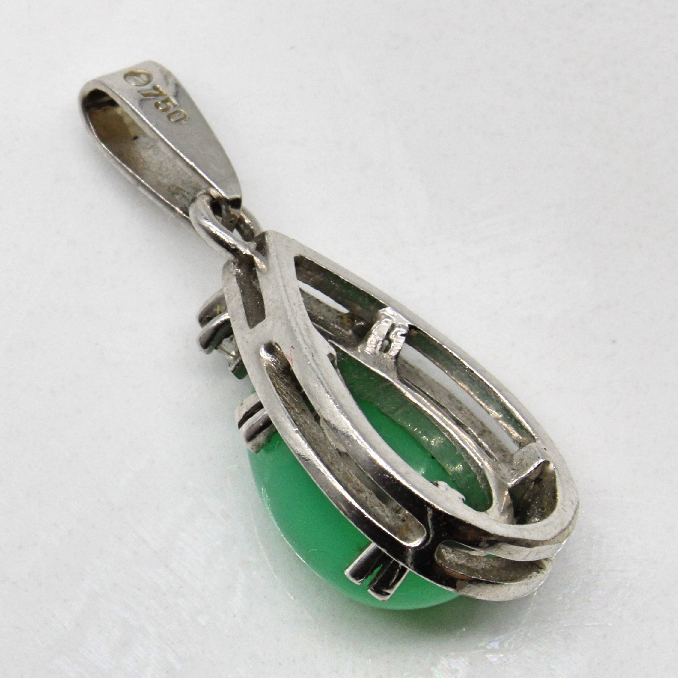 Green Quartz & Diamond Pendant | 3.15ct, 0.04ct |