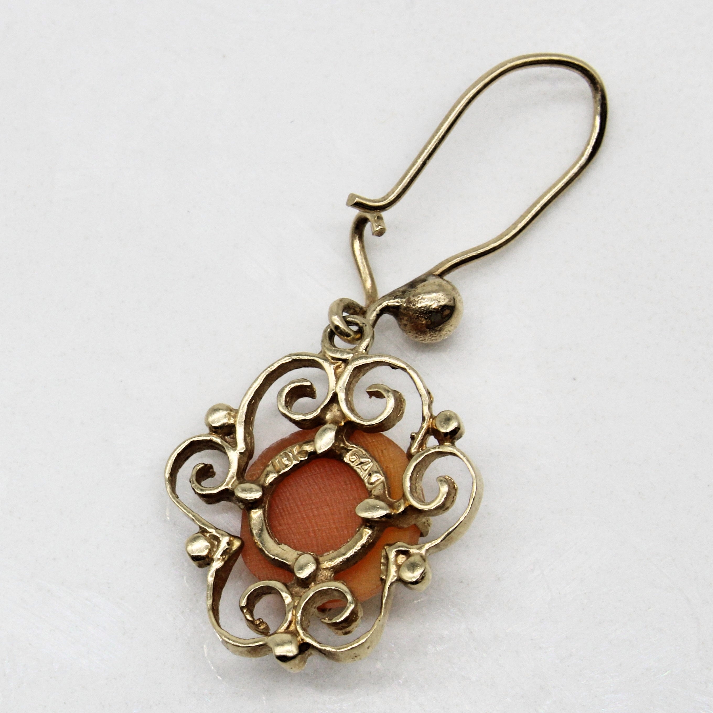 Seashell Cameo Drop Earrings | 2.50ctw |