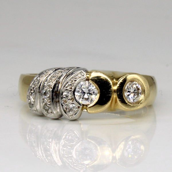 'Birks' Custom Designed and Handmade Diamond Dress Ring | 0.39ctw | SZ 9 |