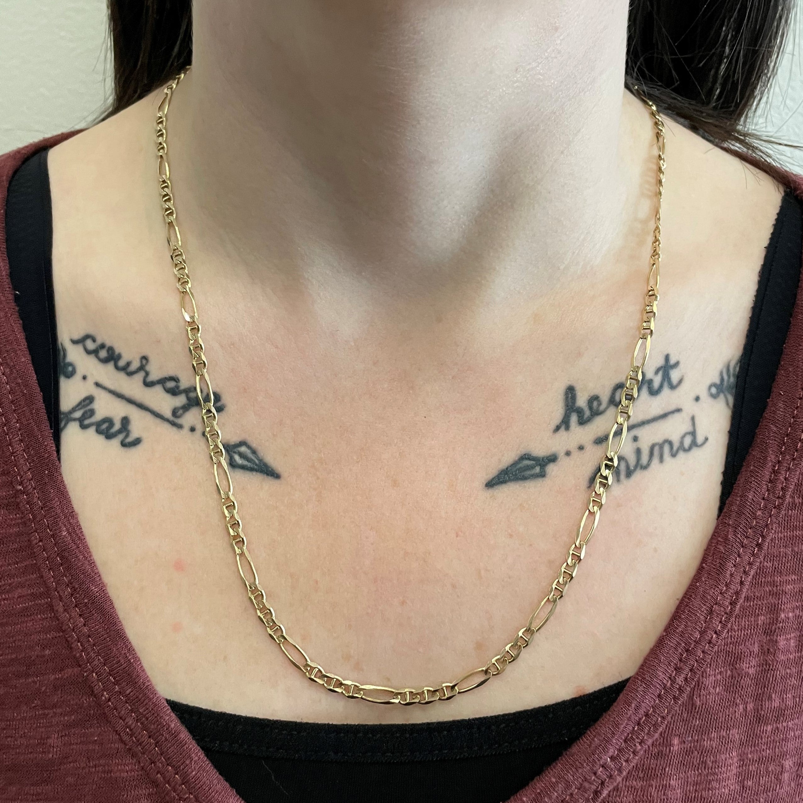 10k Yellow Gold Figaro Chain | 22" |