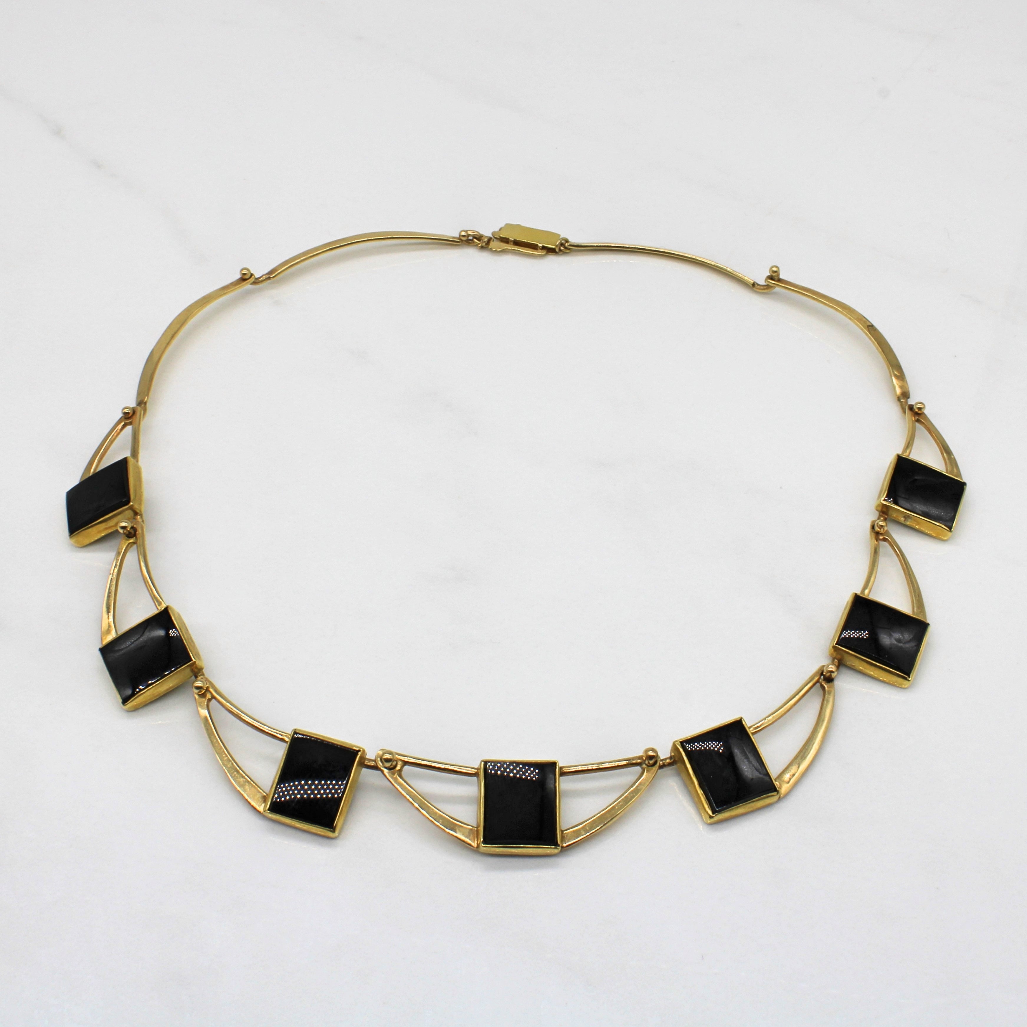 Collier ras du cou en onyx | 14,00 ct | 40,6 cm |