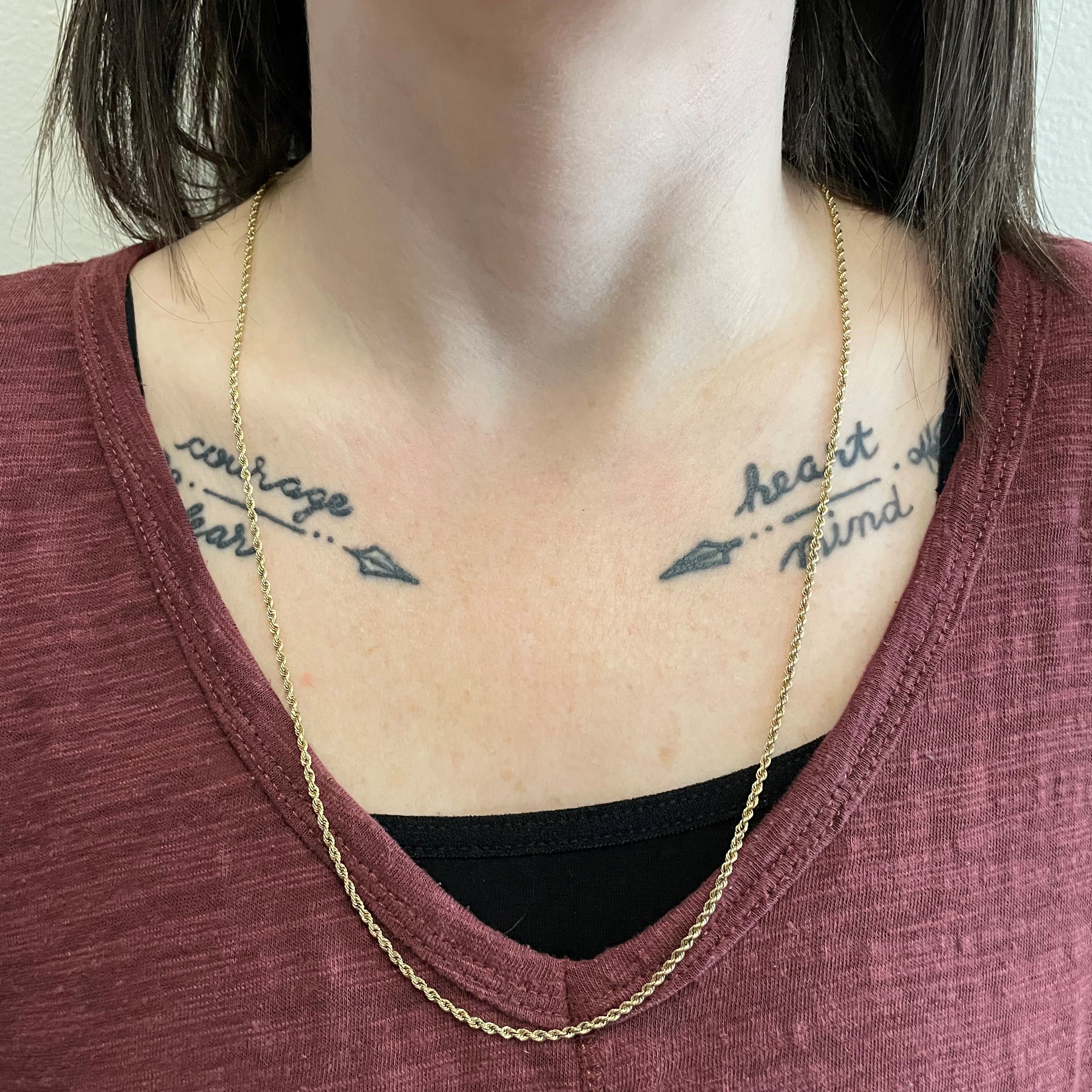 14k Yellow Gold Rope Chain | 26" |