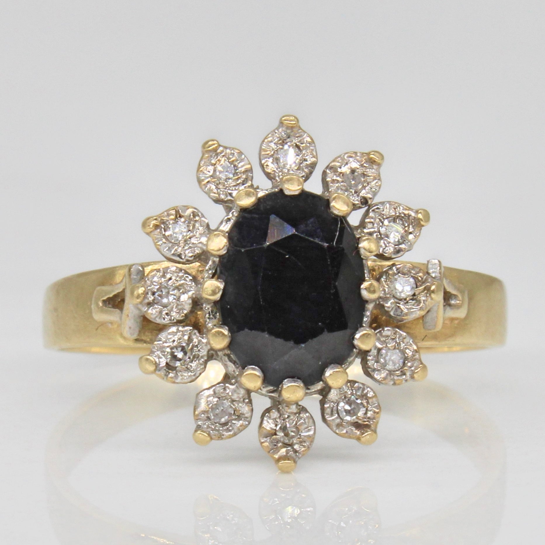 Sapphire & Diamond Halo Ring | 1.75ct, 0.06ctw | SZ 9.25 |