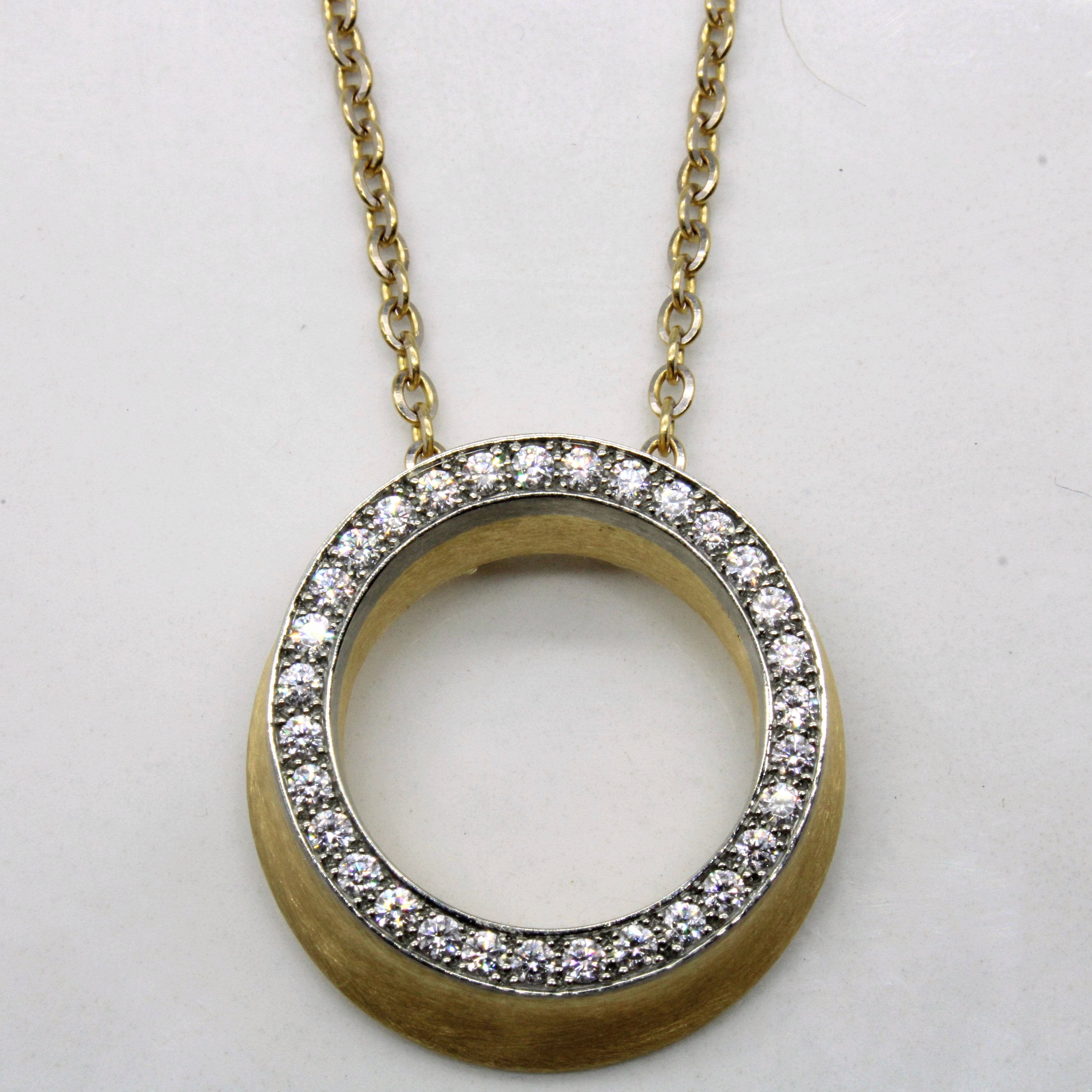 Montecristo' Diamond Circle Pendant Necklace | 0.47ctw | 18" |