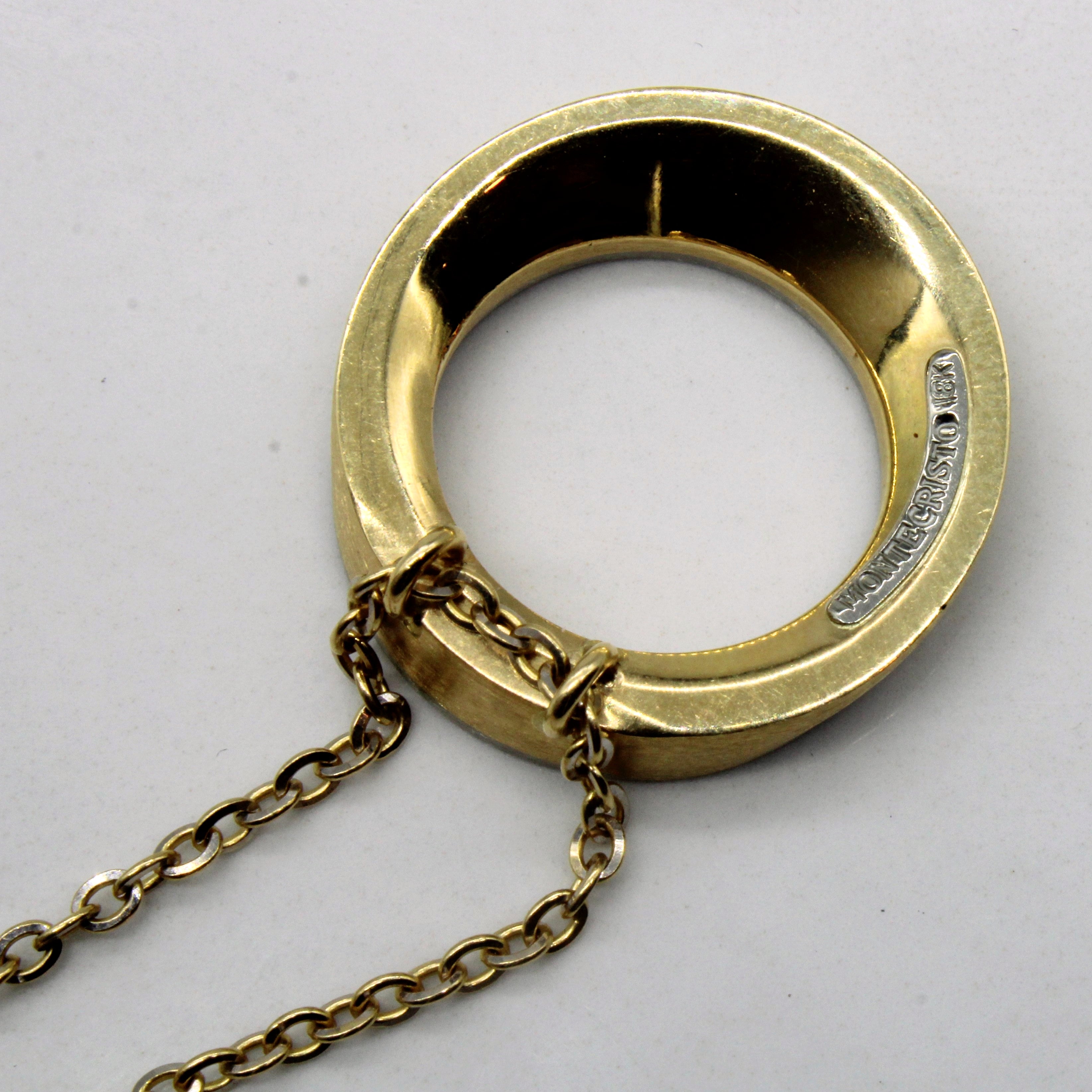 Montecristo' Diamond Circle Pendant Necklace | 0.47ctw | 18" |