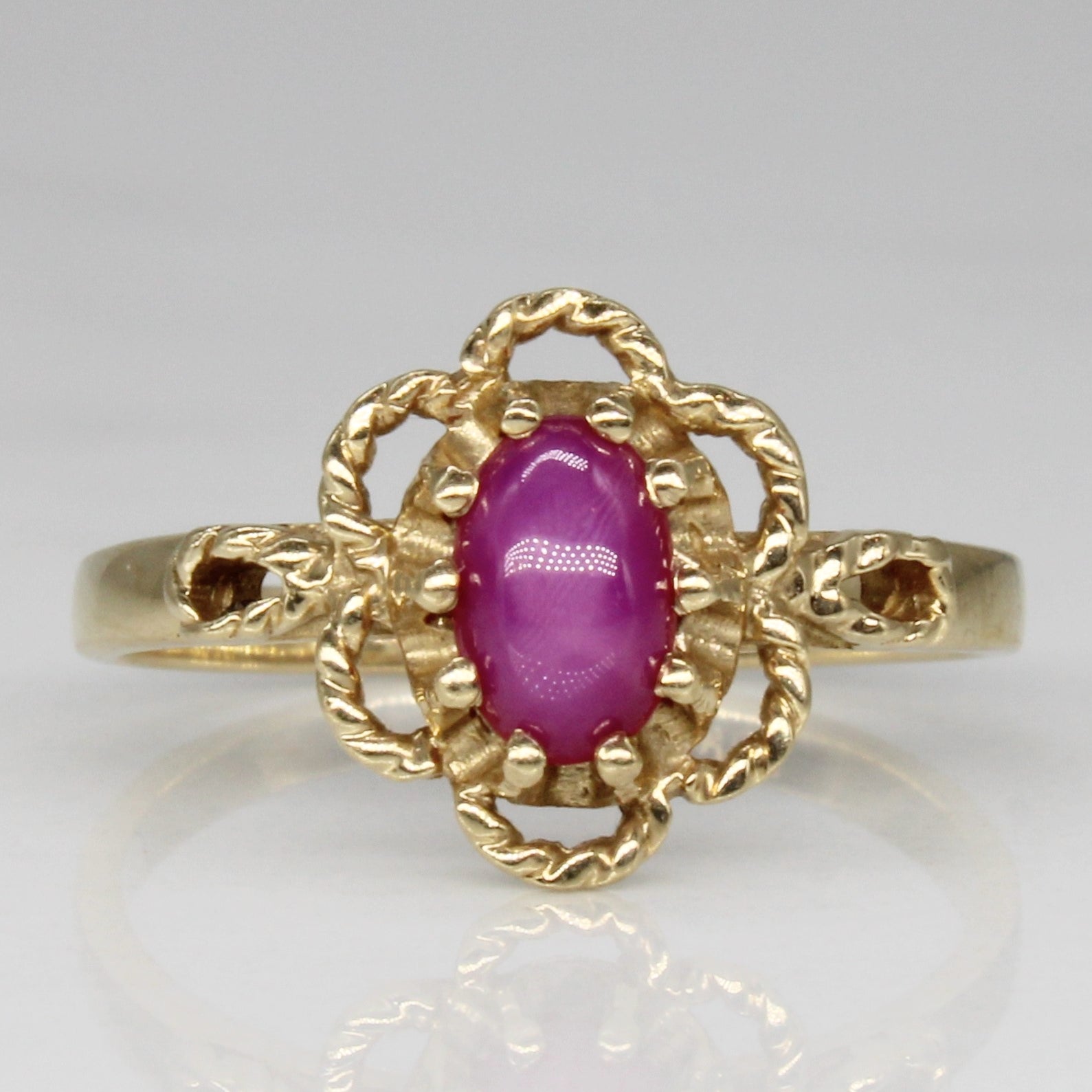 Synthetic Star Ruby Ring | 0.60ct | SZ 5 |
