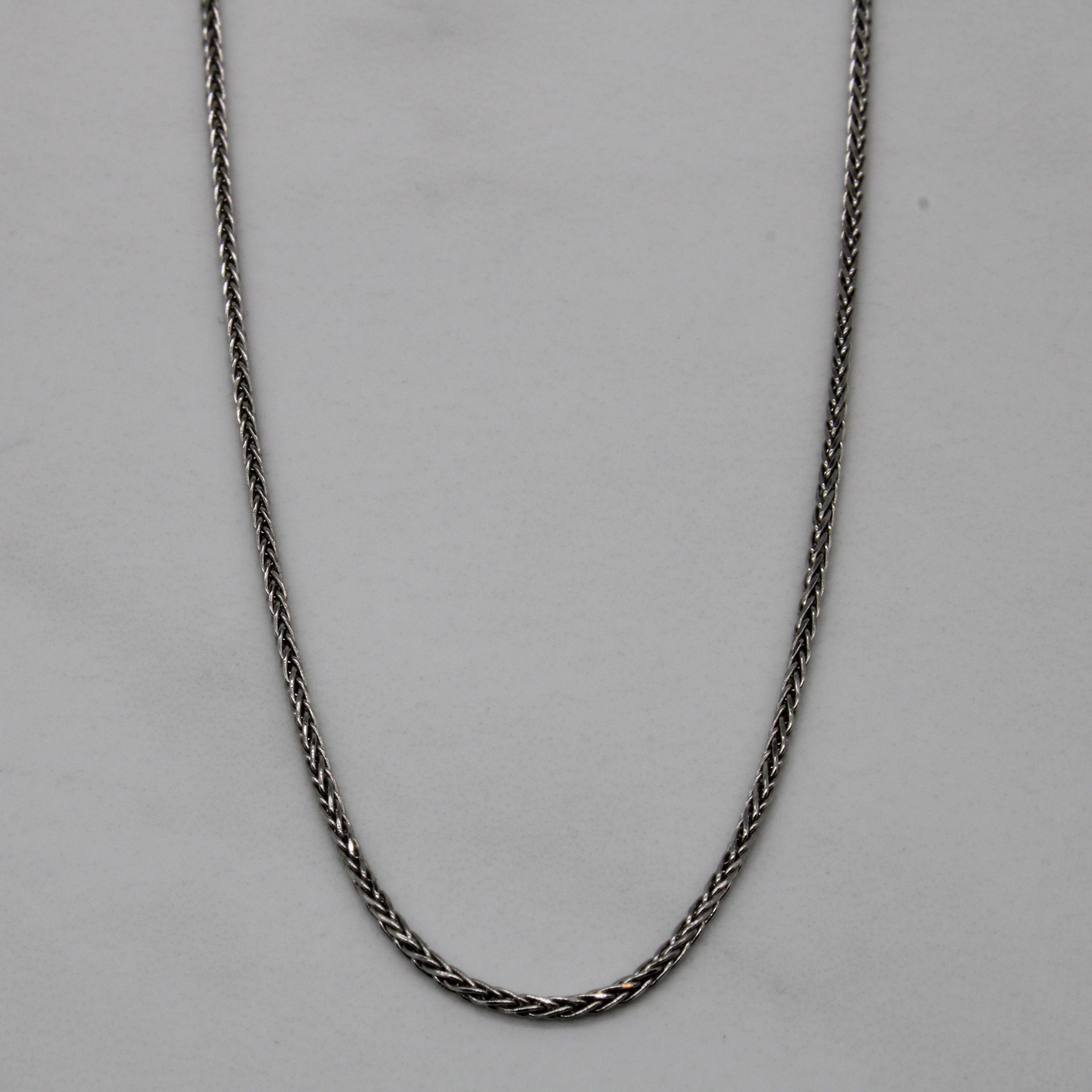 14k White Gold Wheat Chain | 18" |