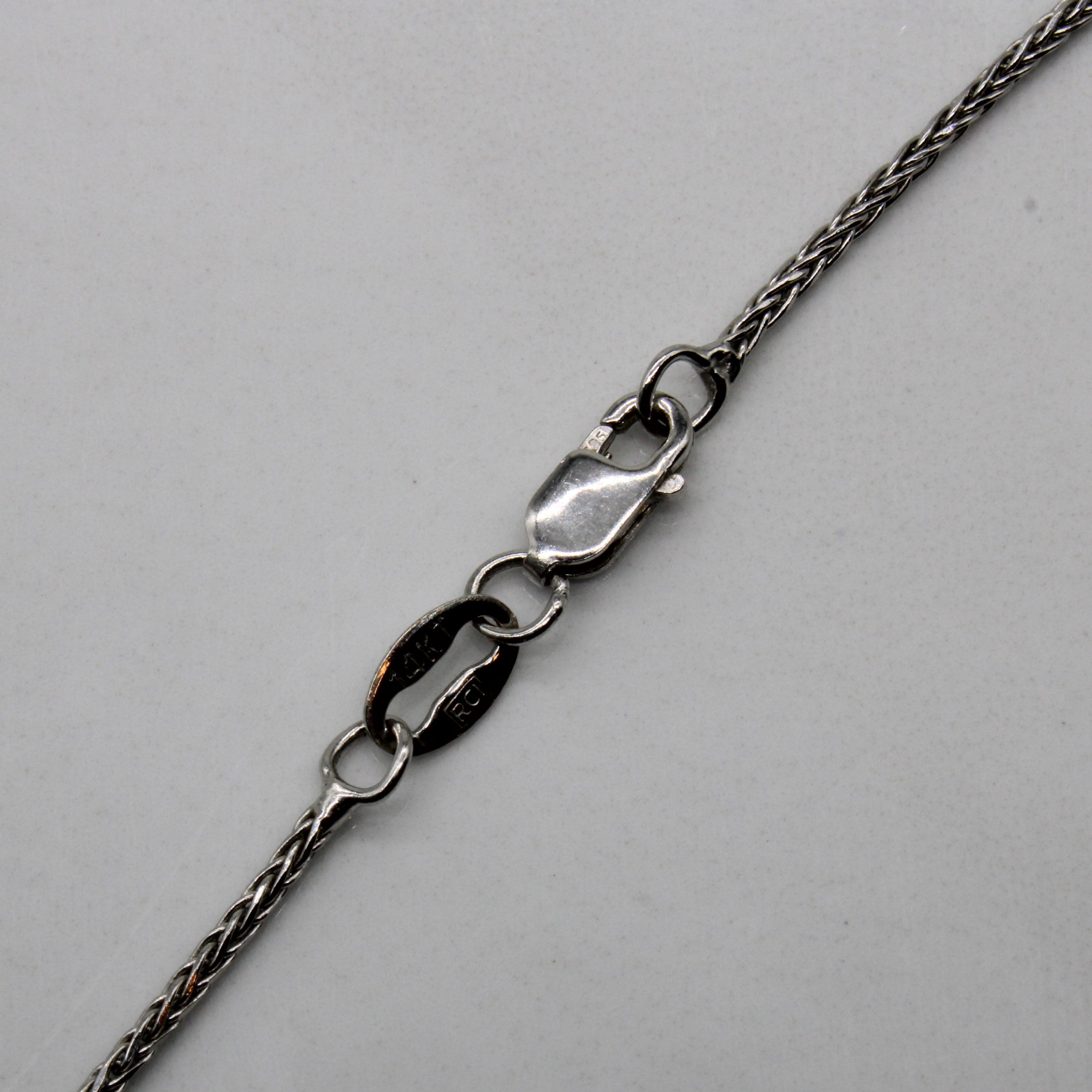 14k White Gold Wheat Chain | 18" |