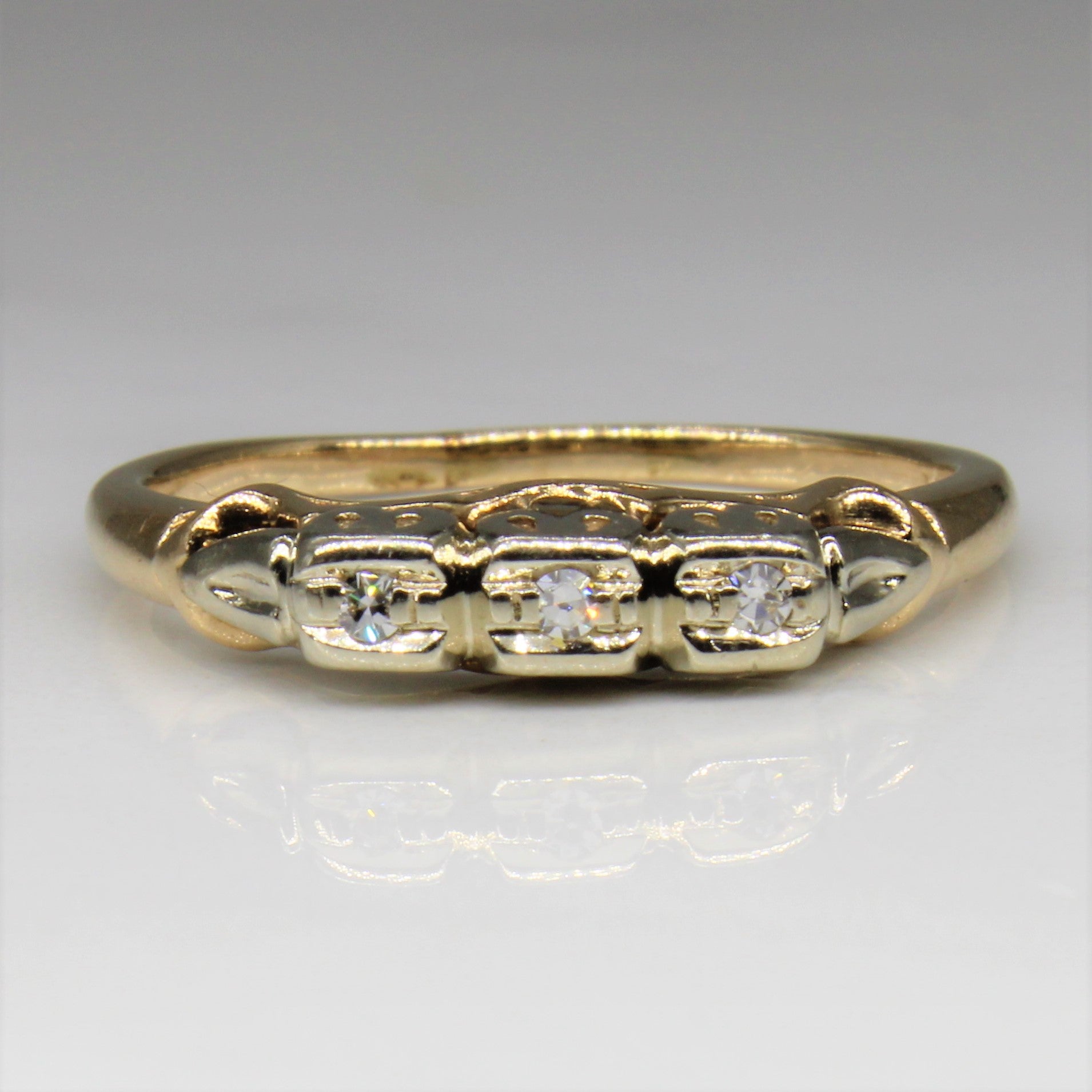 Three Stone Diamond Ring | 0.05ctw | SZ 7.25 |