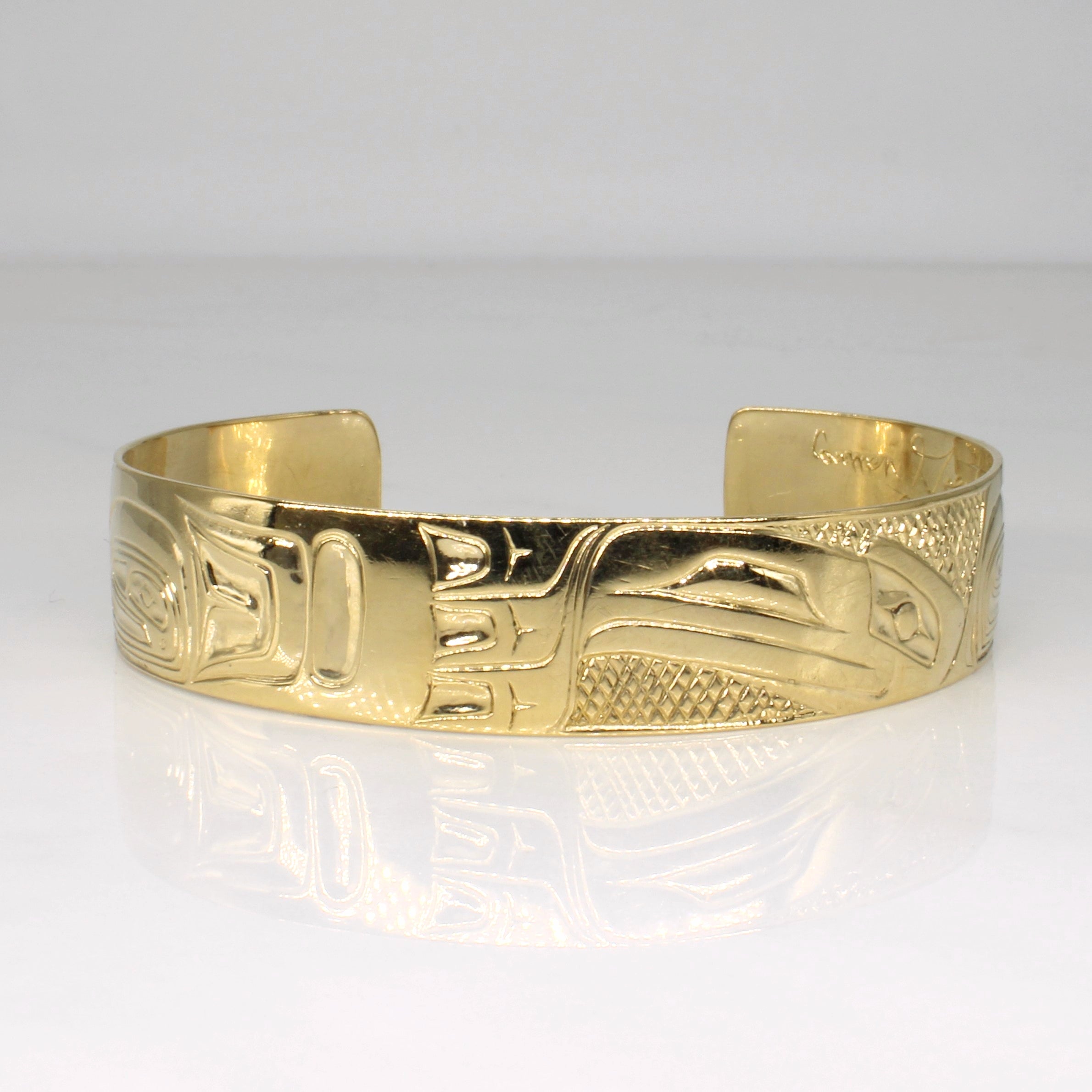 Indigenous Carved Art Bracelet | 7" |