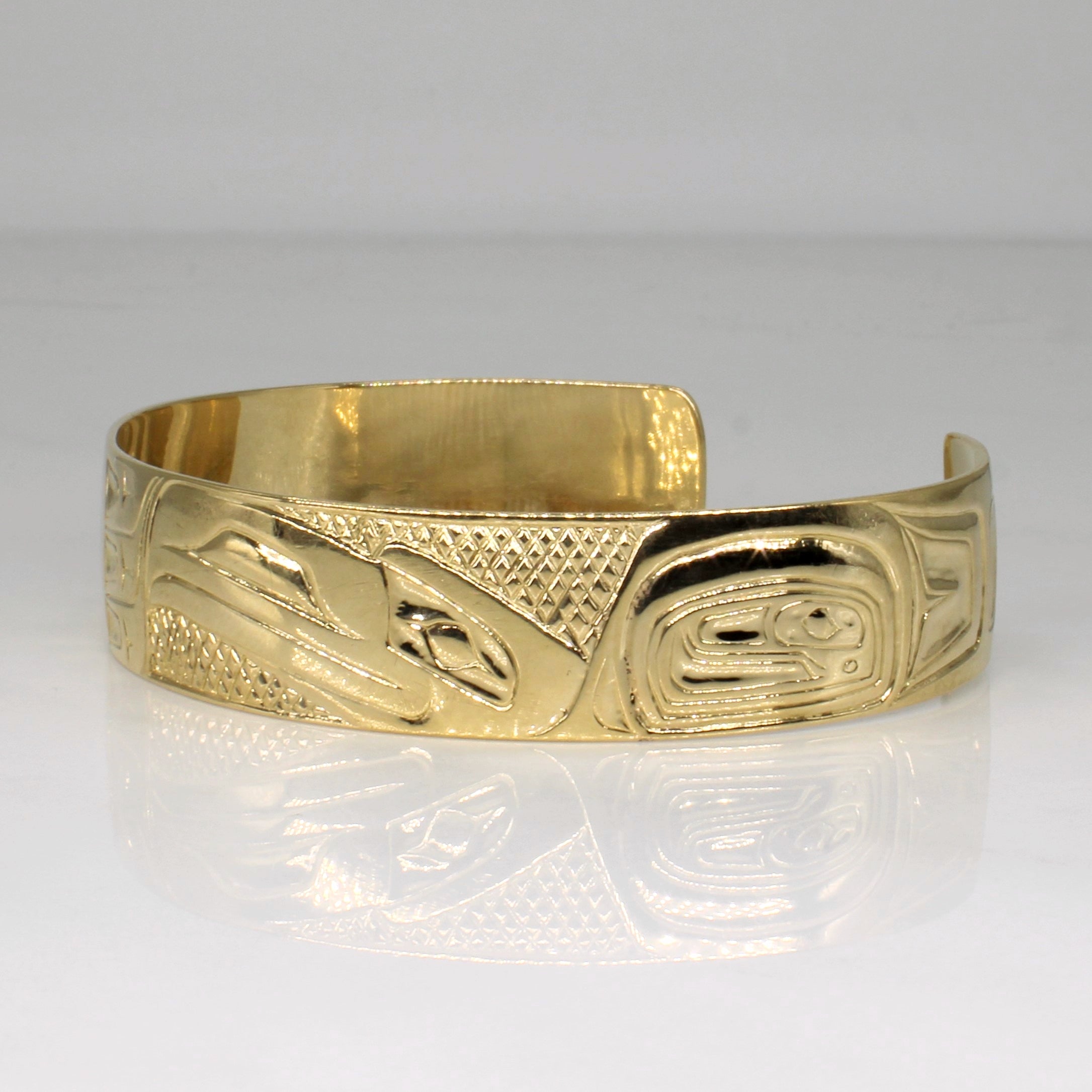 Indigenous Carved Art Bracelet | 7" |