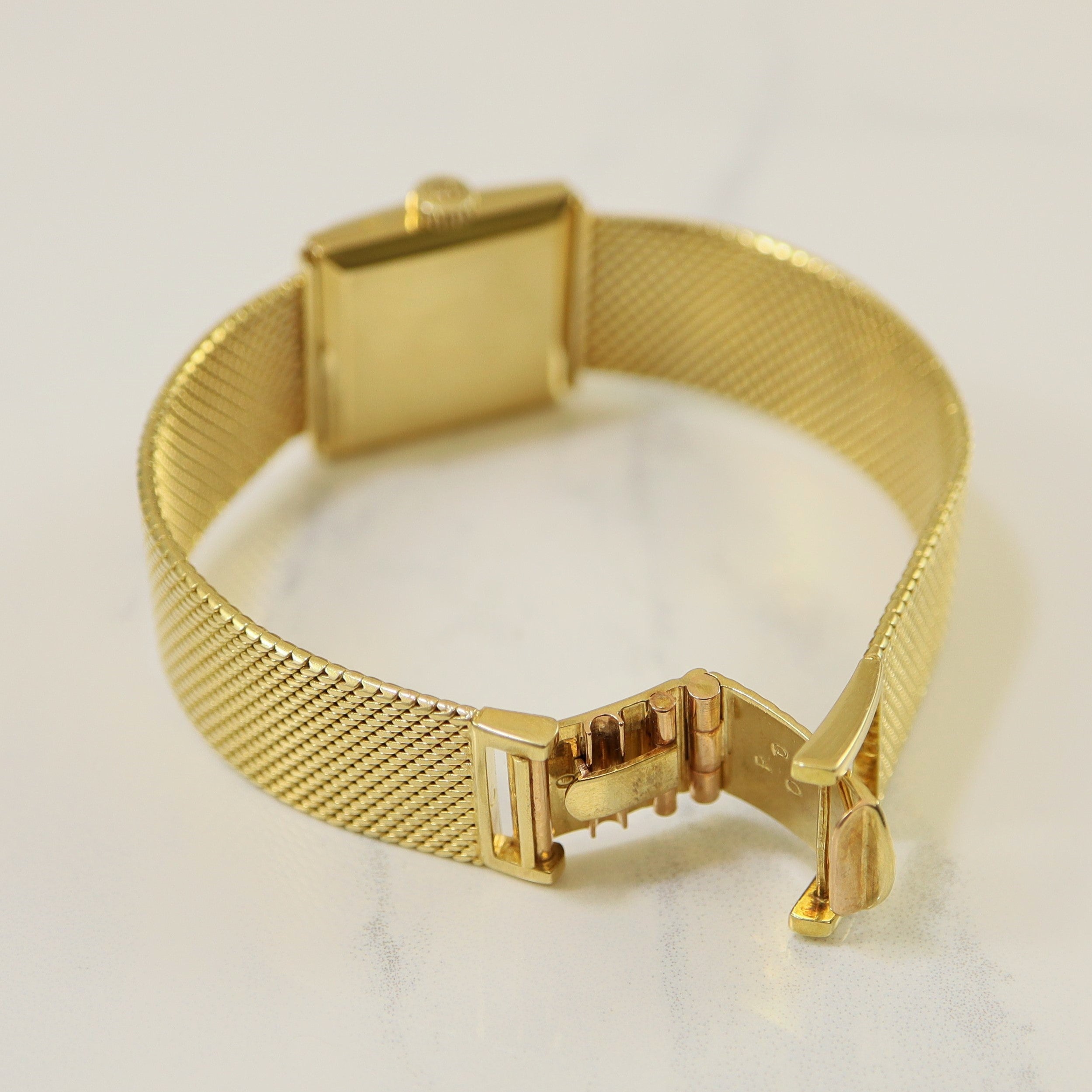 'Omega' 1960s Woven Gold Watch | 6.5" |