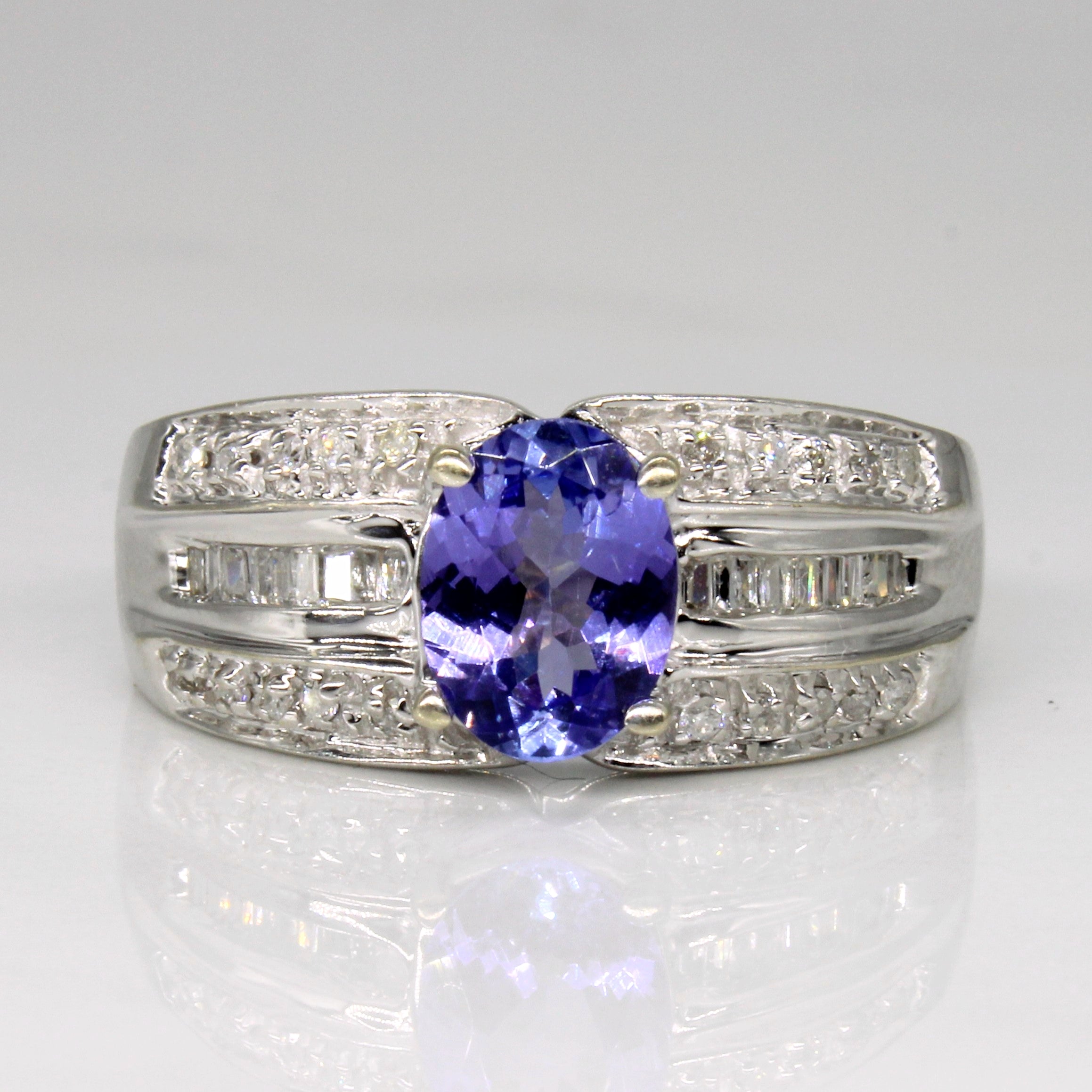 Tanzanite & Diamond Cocktail Ring | 0.95ct, 0.28ctw | SZ 8.25 |