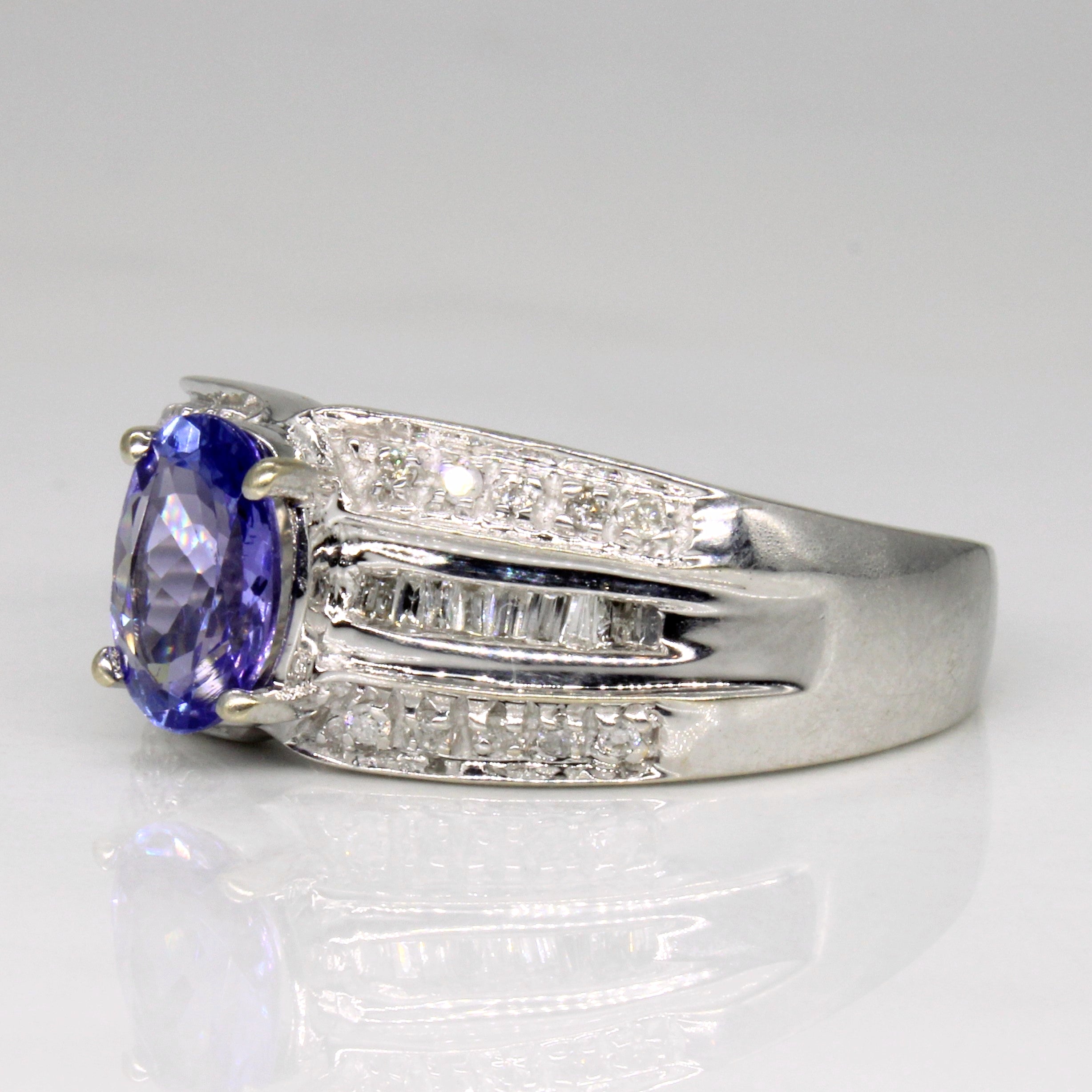 Tanzanite & Diamond Cocktail Ring | 0.95ct, 0.28ctw | SZ 8.25 |